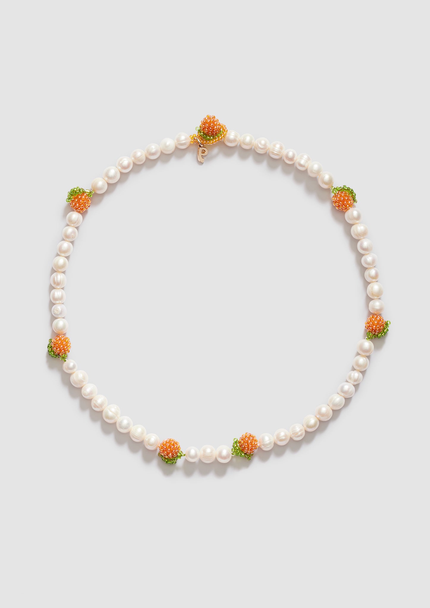 Multi Pearl Orange Necklace
