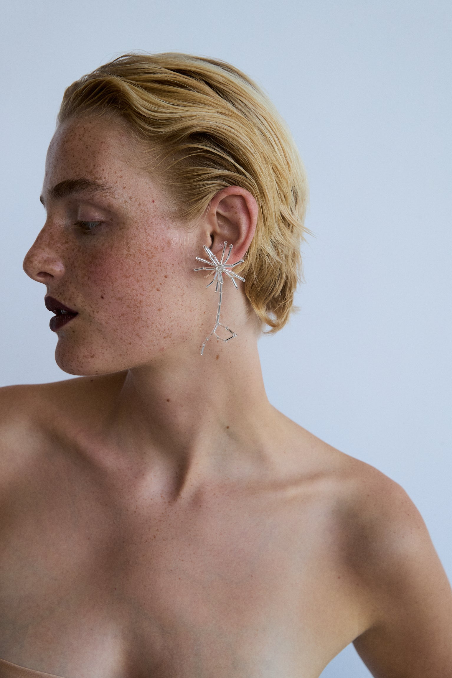 Silver Dandelion Ear Stick