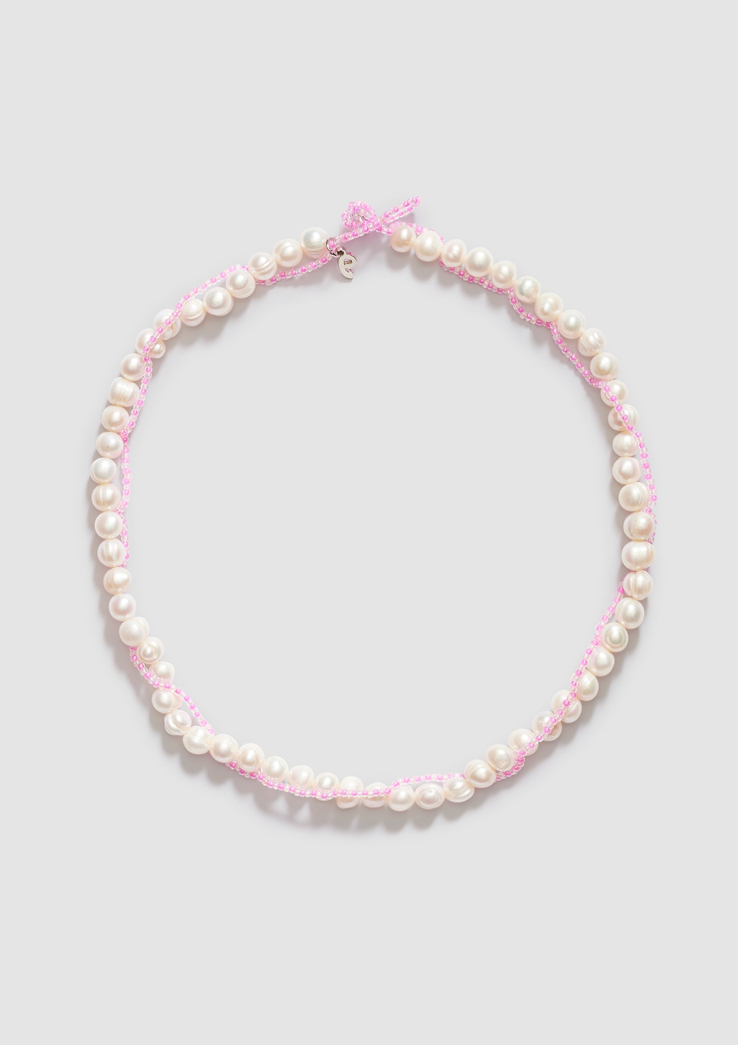 Twisted Pearl Pink Necklace