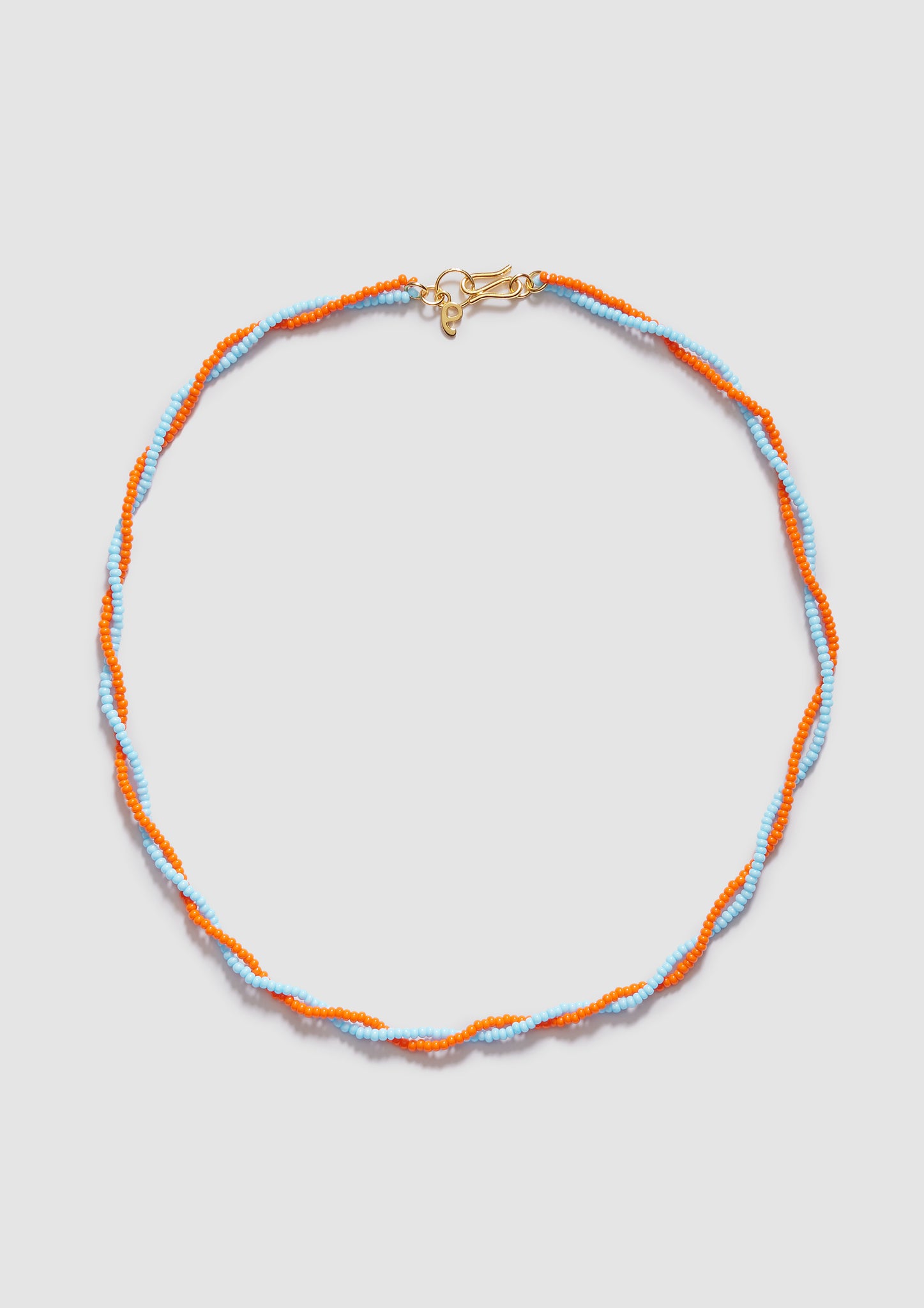 Twister Orange Blue Necklace