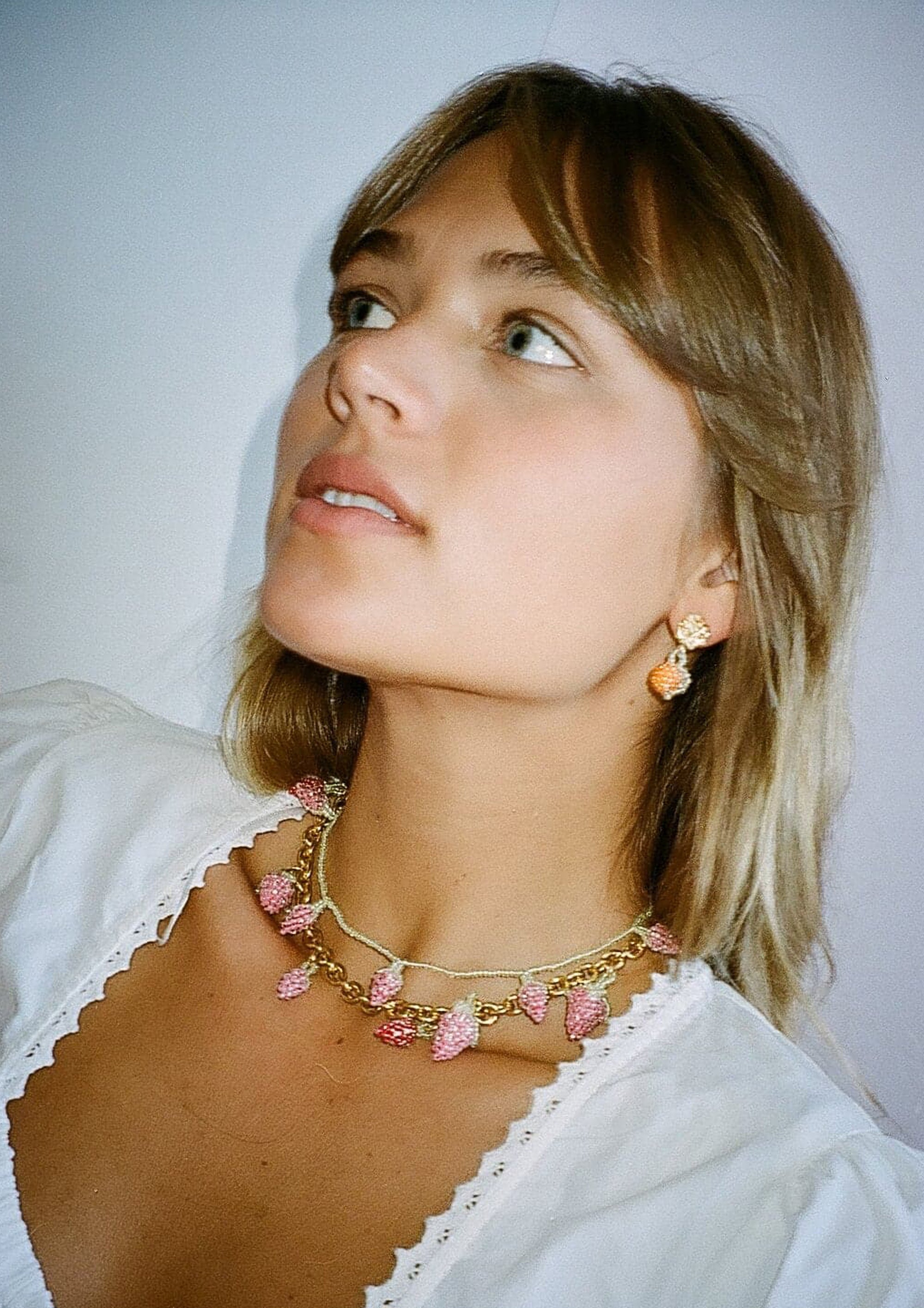 Shiny Orange Blob Earring