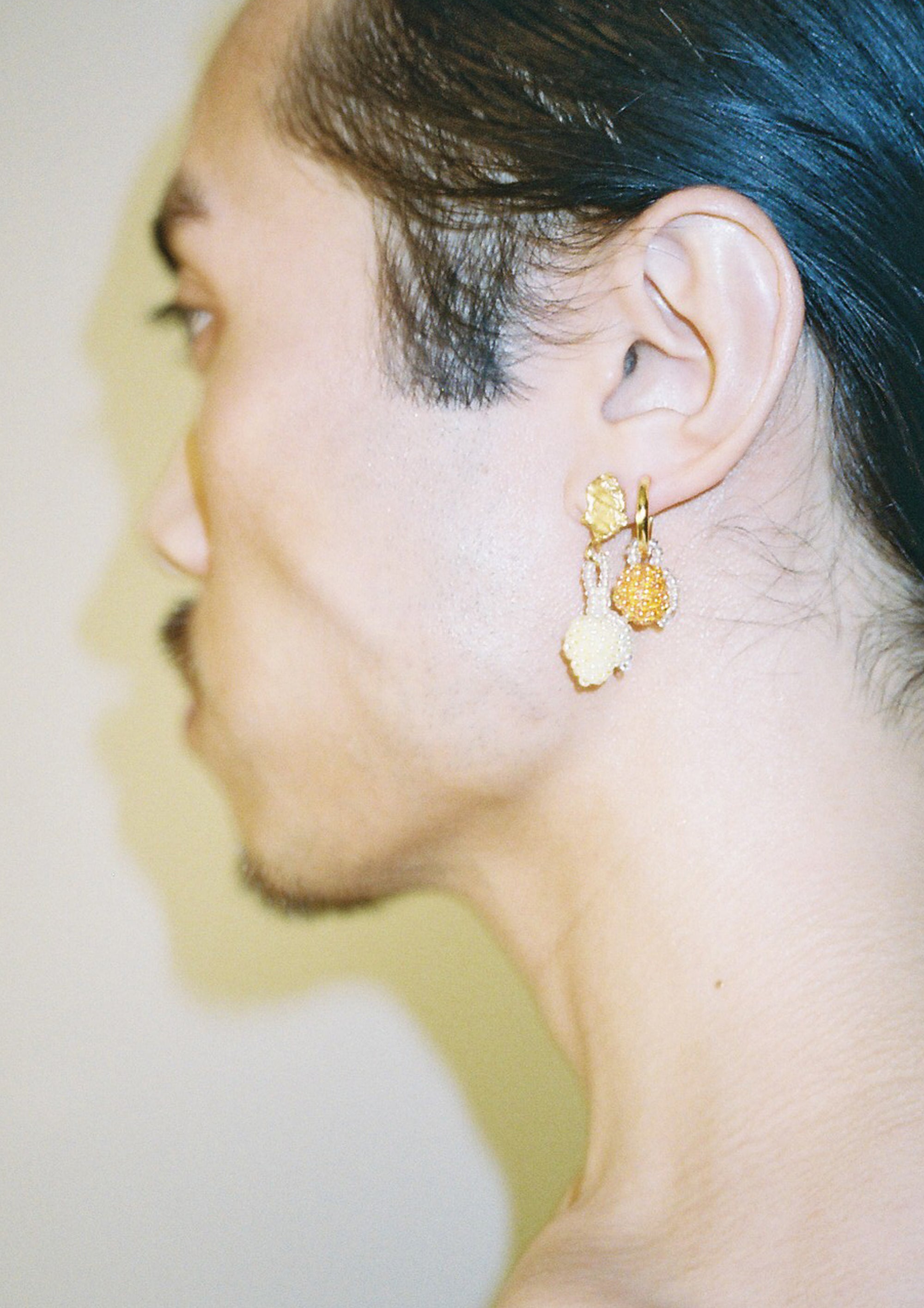 Pale Lemon Blob Earring