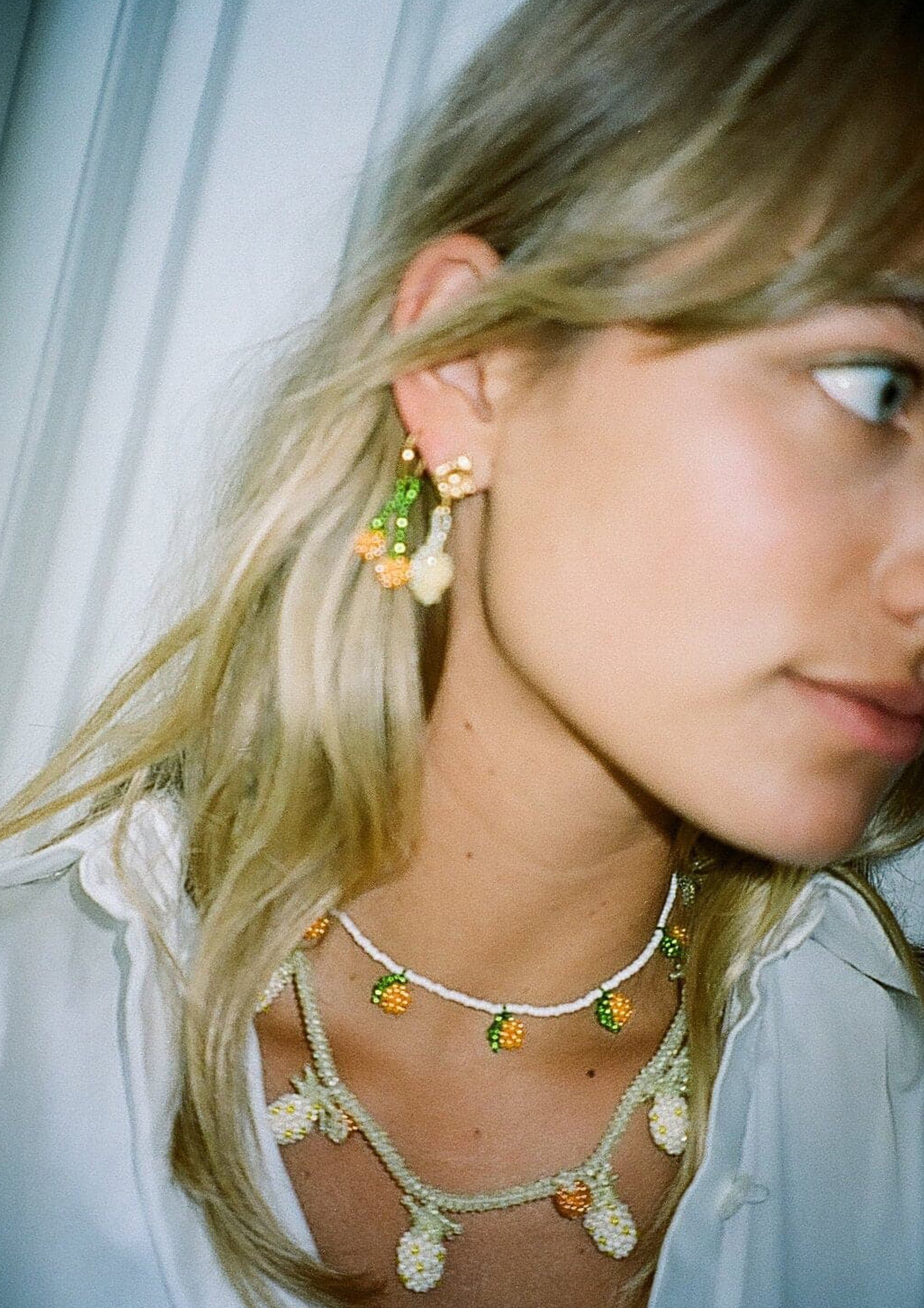 Pale Lemon Blob Earring