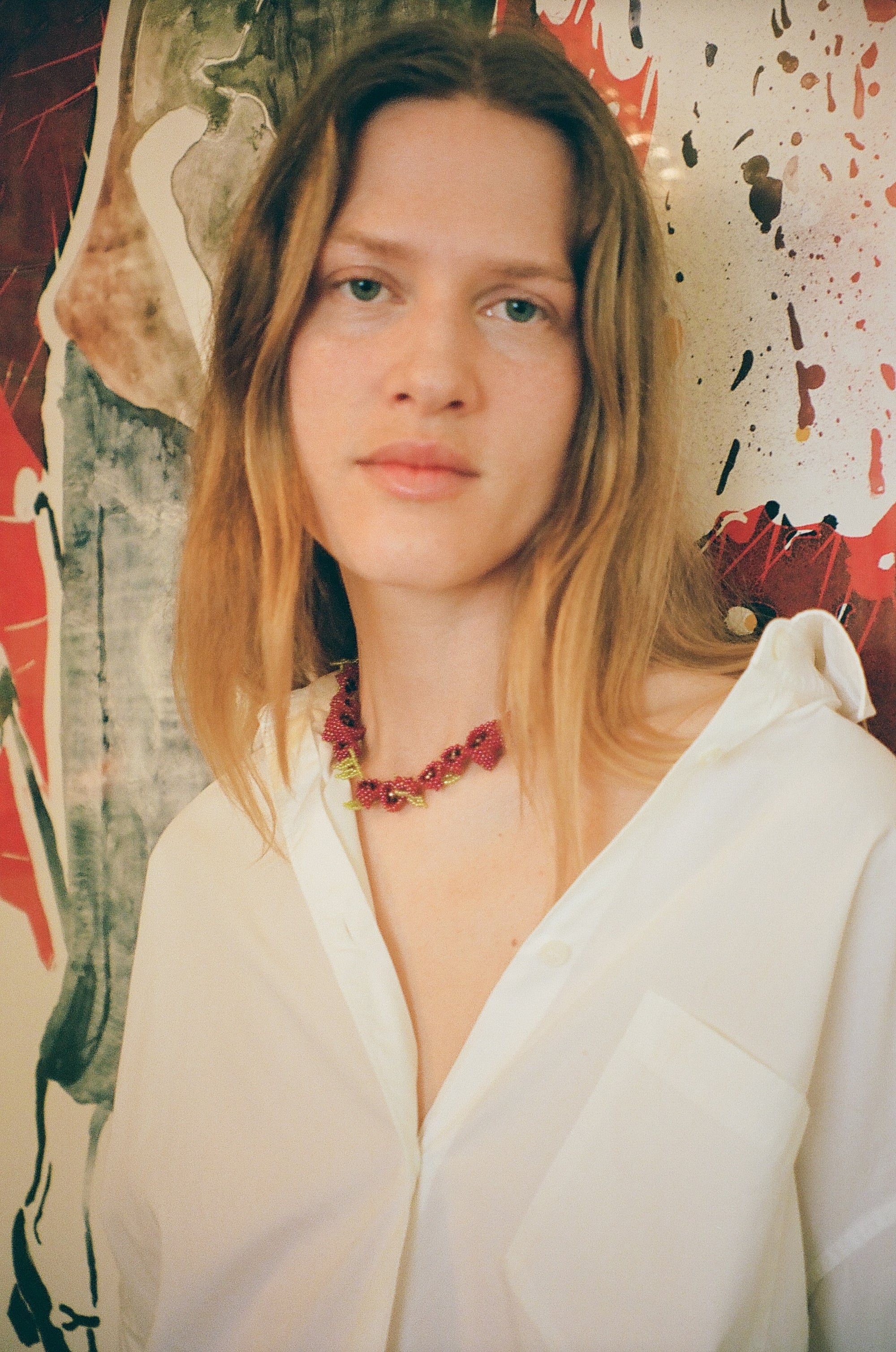 Red Poppy Galore Necklace
