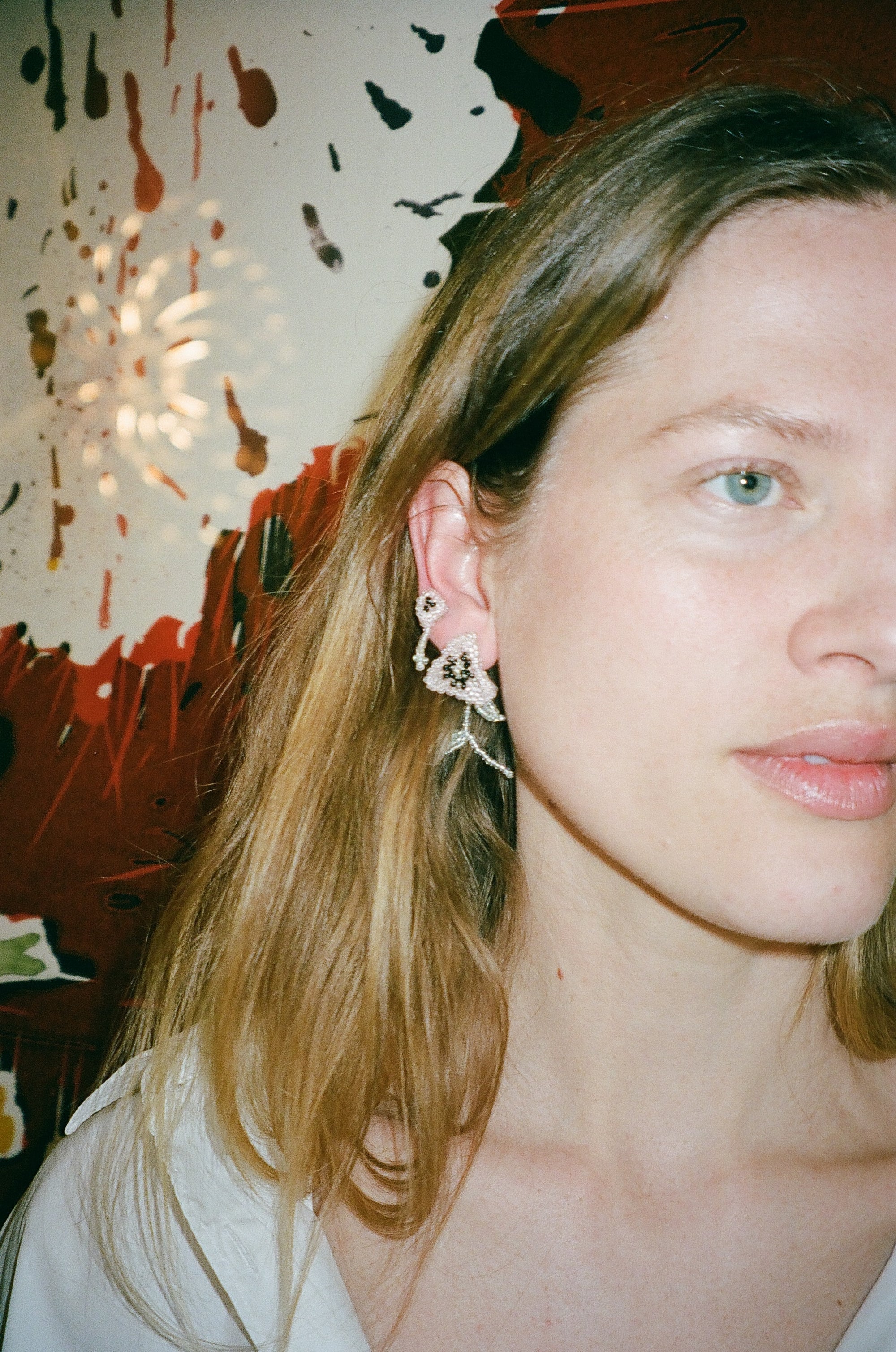 Pink Poppy Ear Stick
