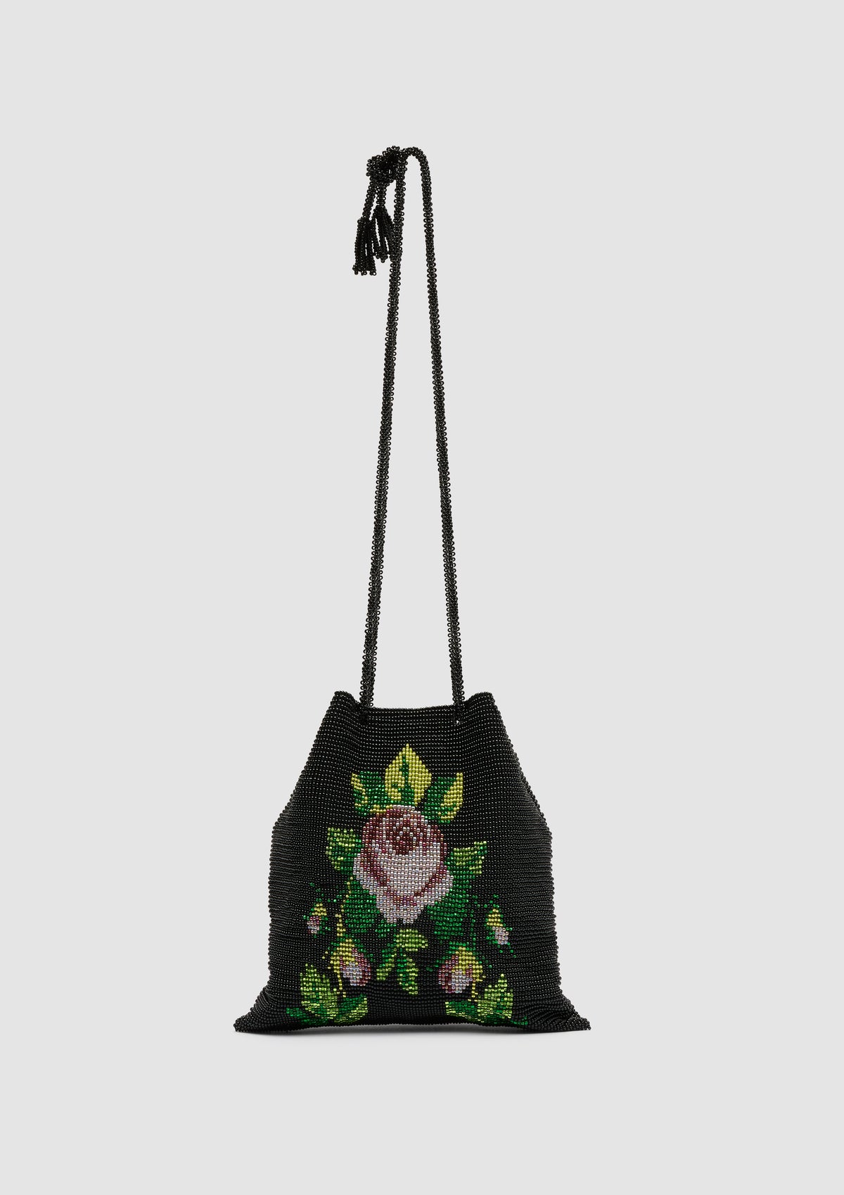 (PRE-ORDER) BLACK FLORAL BEADED BAG (MODA OPERANDI EXCLUSIVE)