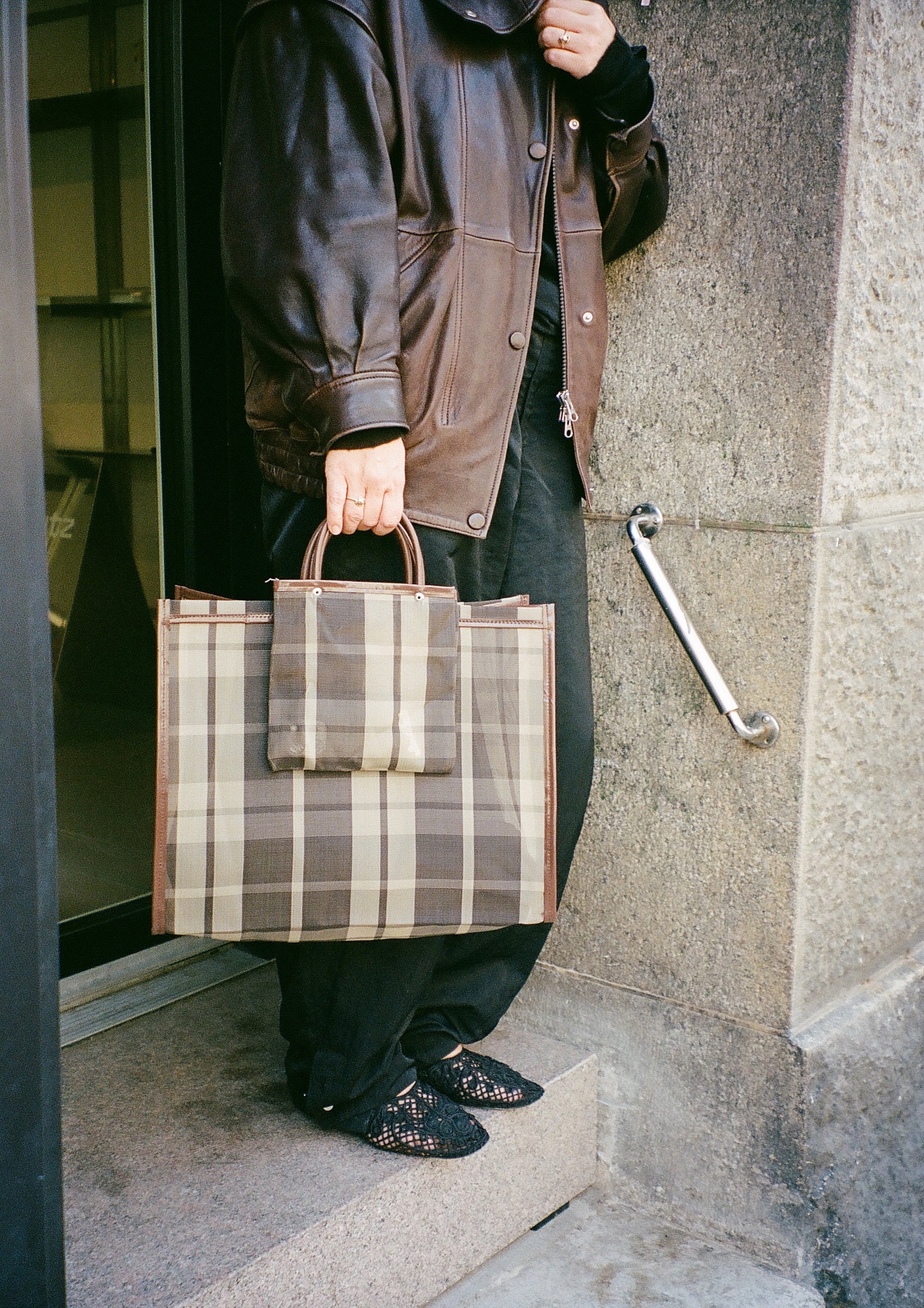 Brown Mini Market Tote