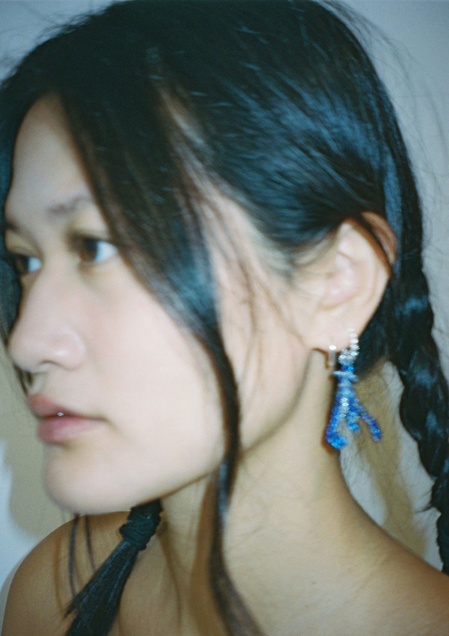 Blue Lobster Earring