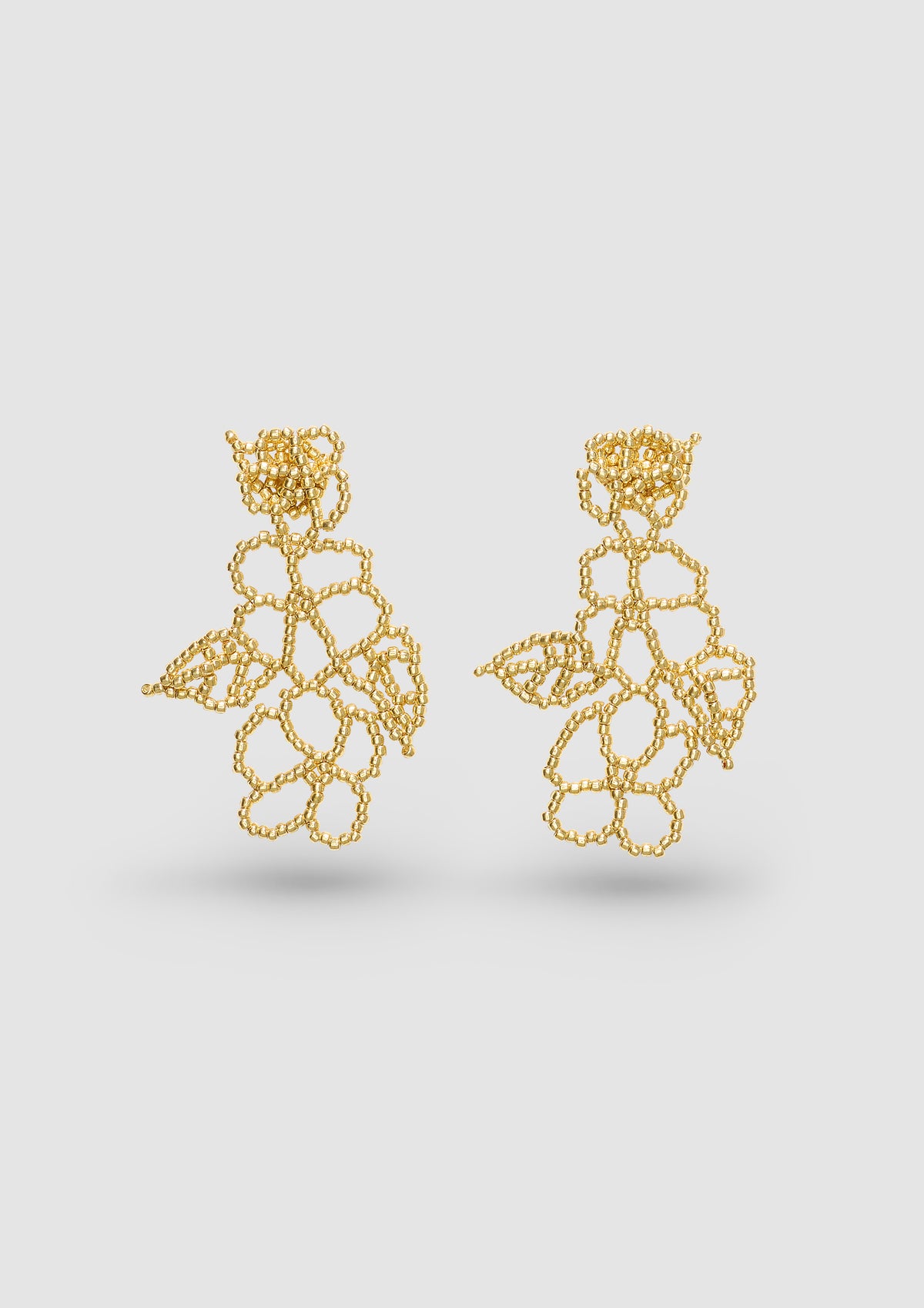 GOLD FLOWER EAR STICKS