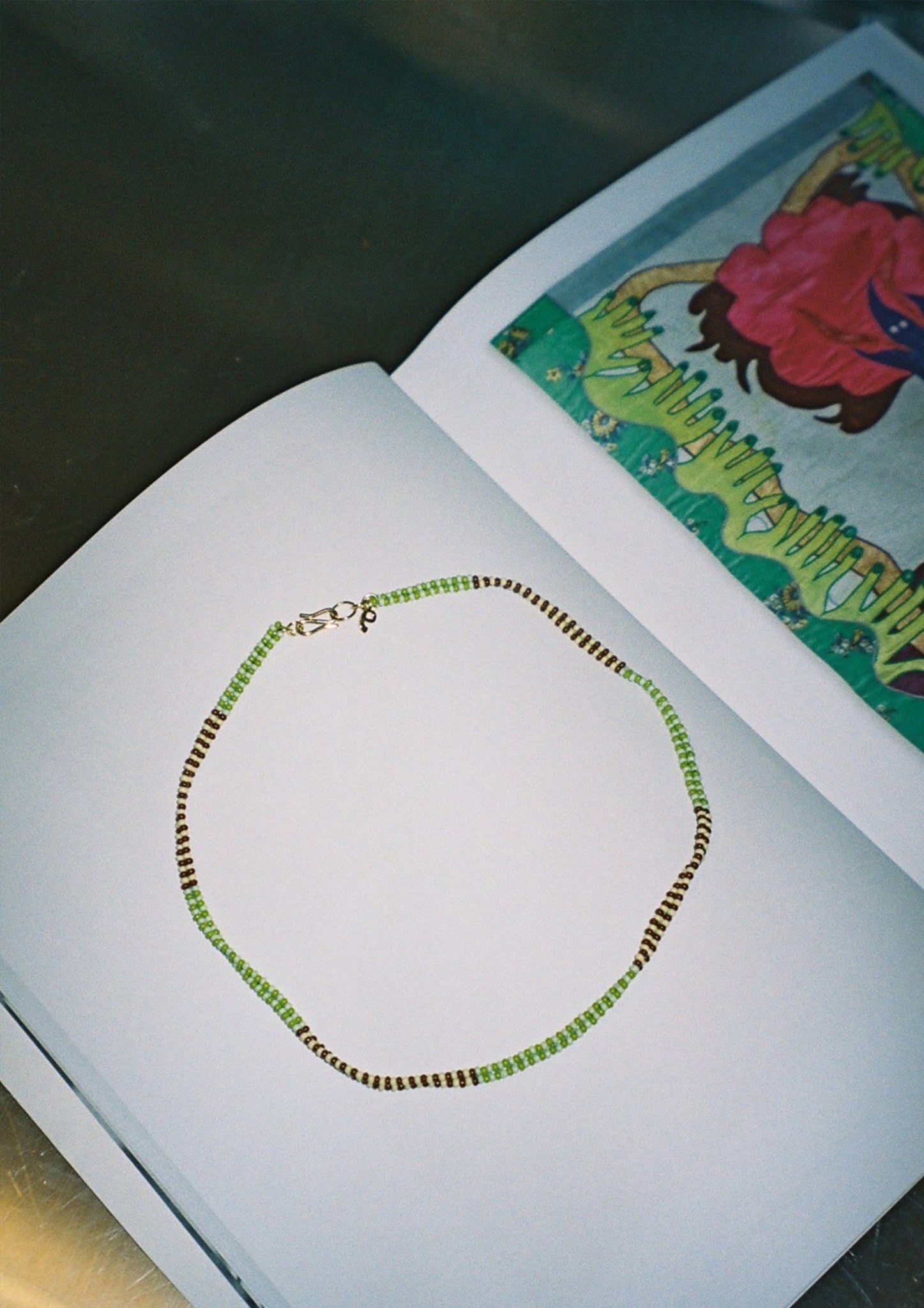 Green Brown Double Necklace