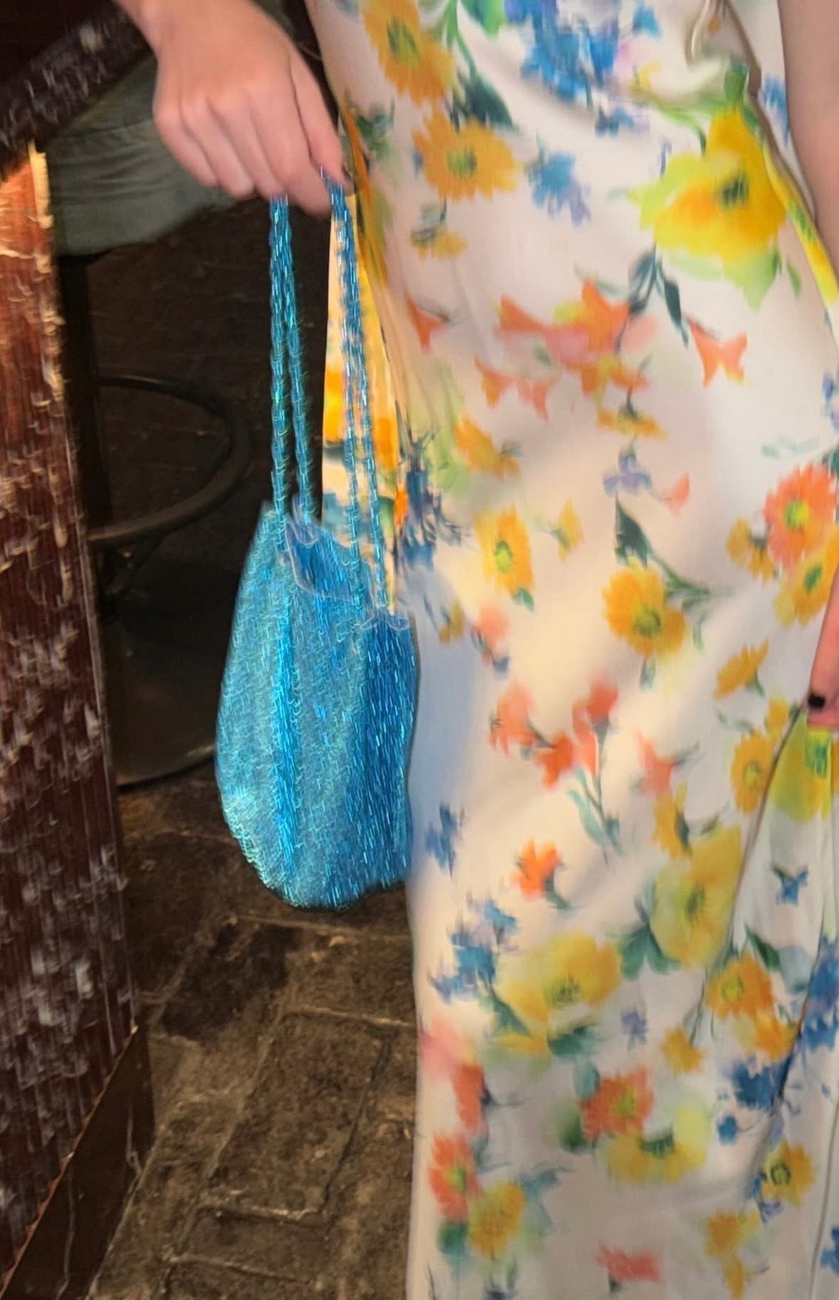(PRE-ORDER) Blue Rope Beaded Bag