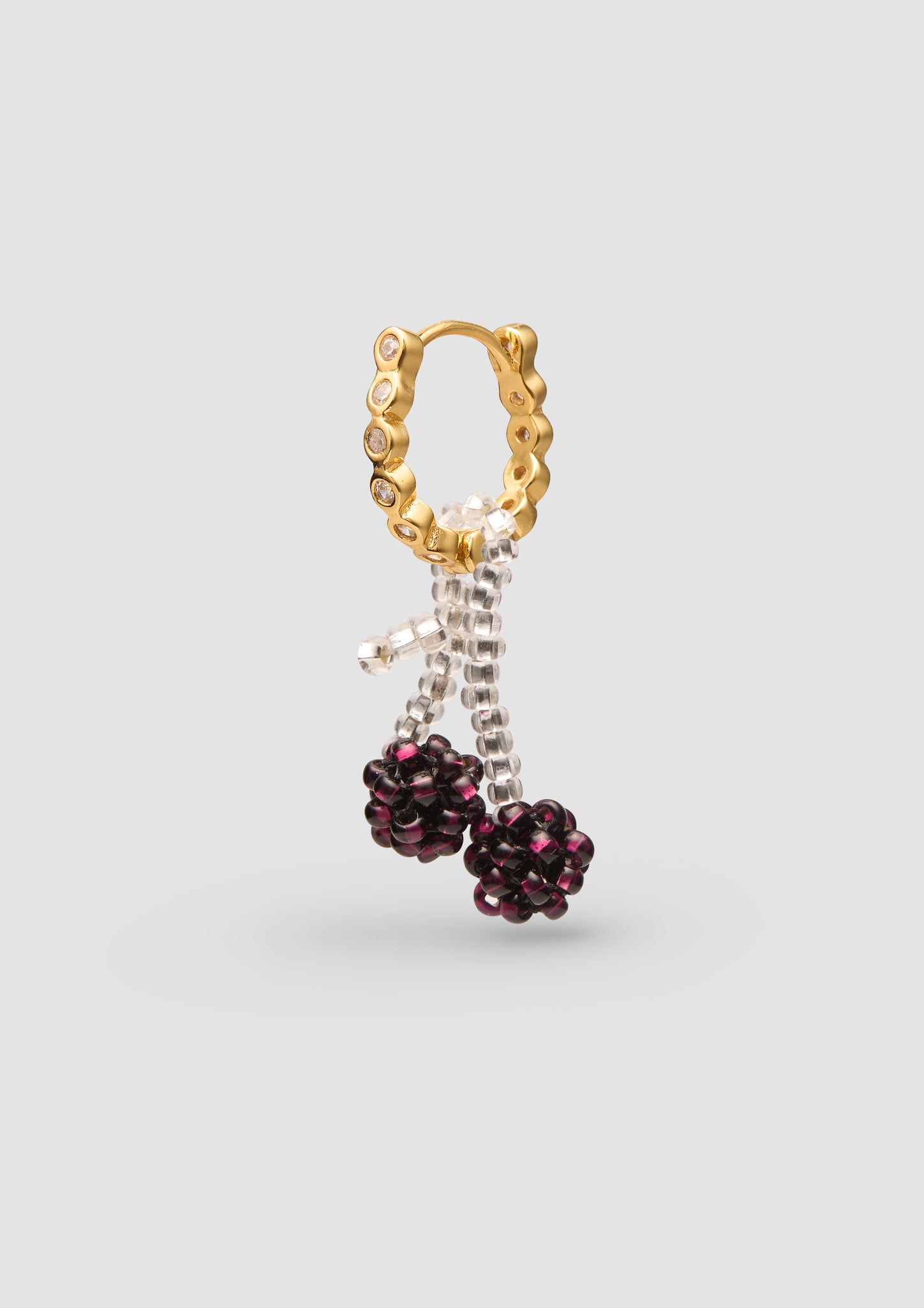 Mini Dark Cherry Earring