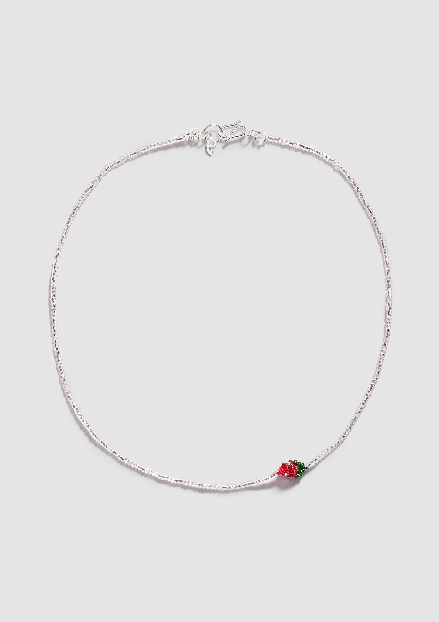 Mini Silver Strawberry Necklace
