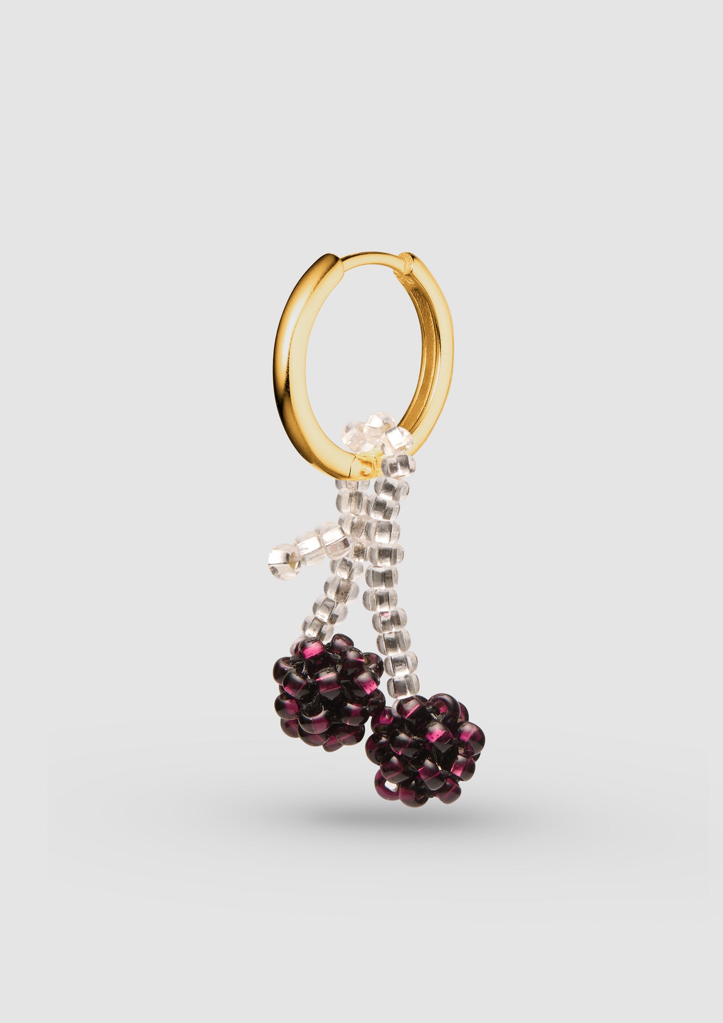 Mini Dark Cherry Earring