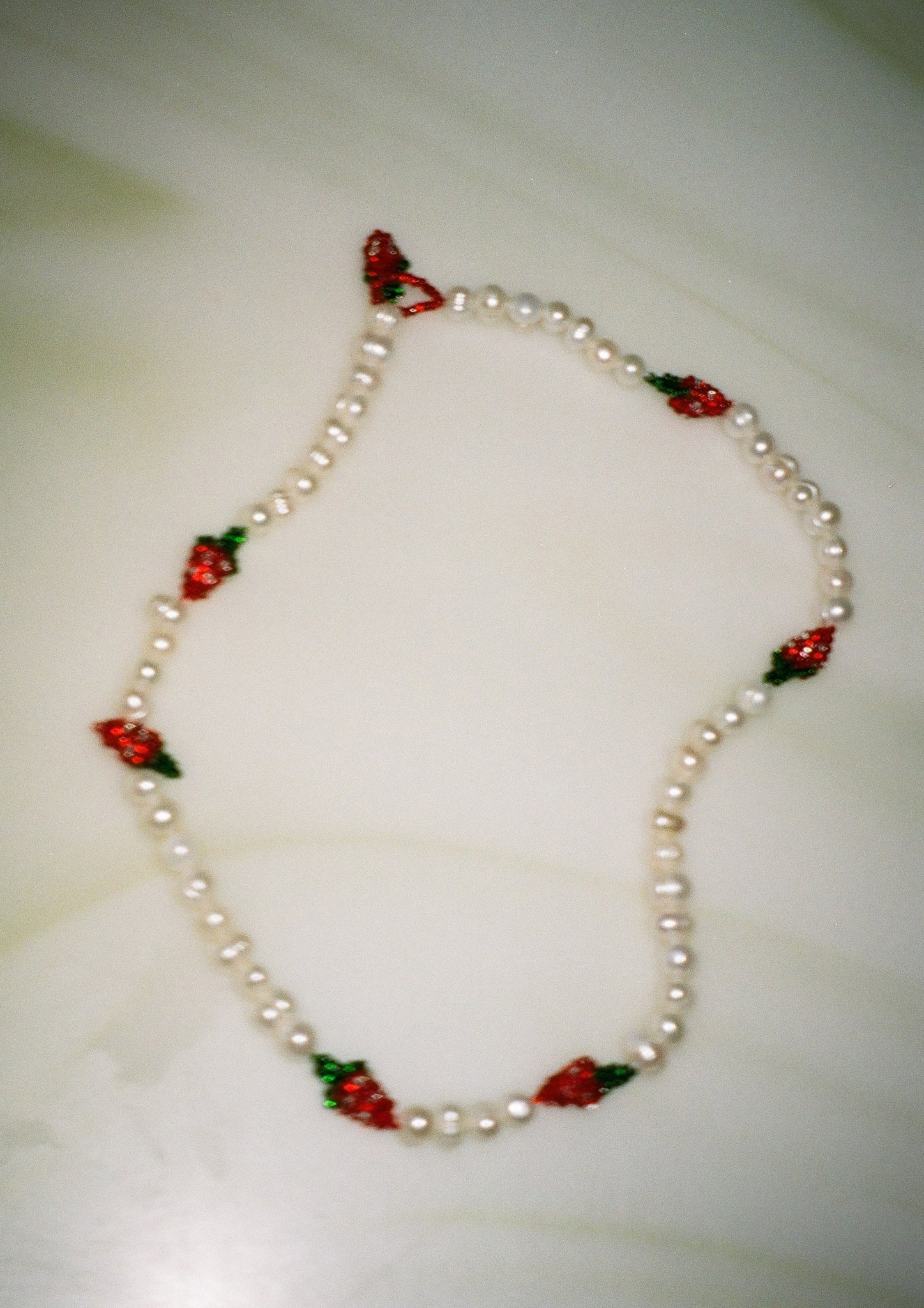 Multi Pearl Strawberry Necklace