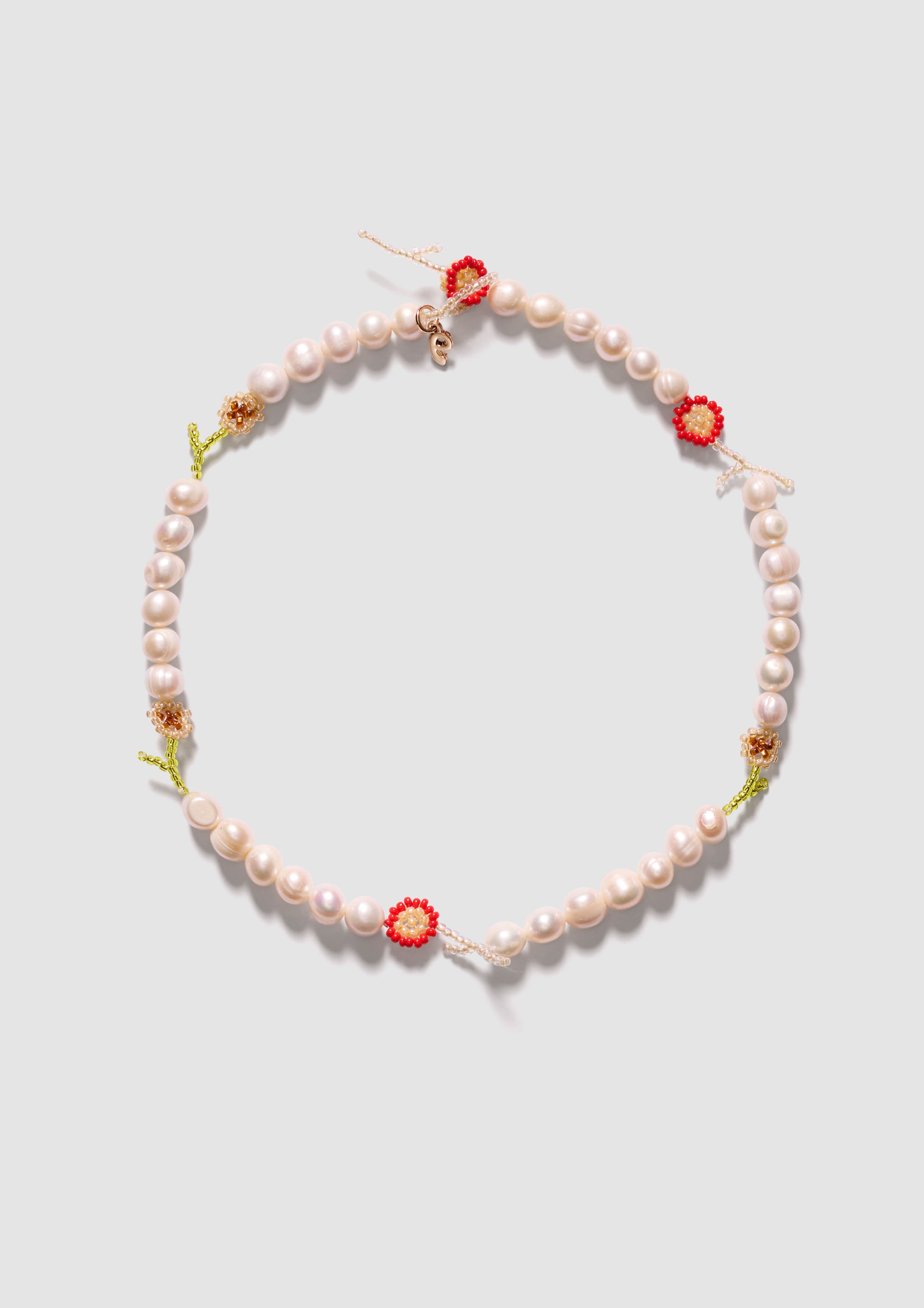 Multi Pearl Flor Necklace