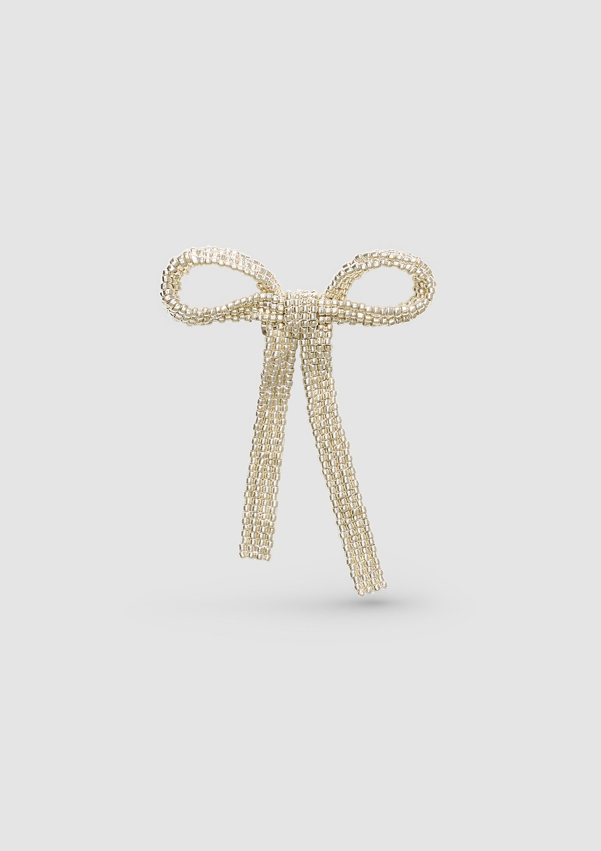 Silver Bow Brooch