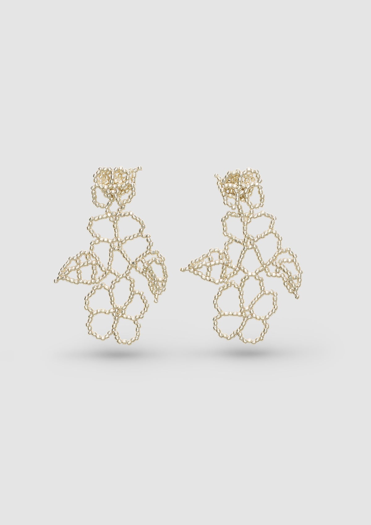 SILVER FLOWER EAR STICKS