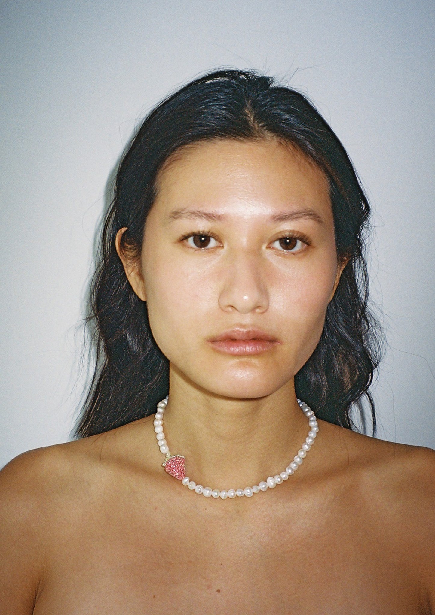 Pearl Pale Strawberry Necklace
