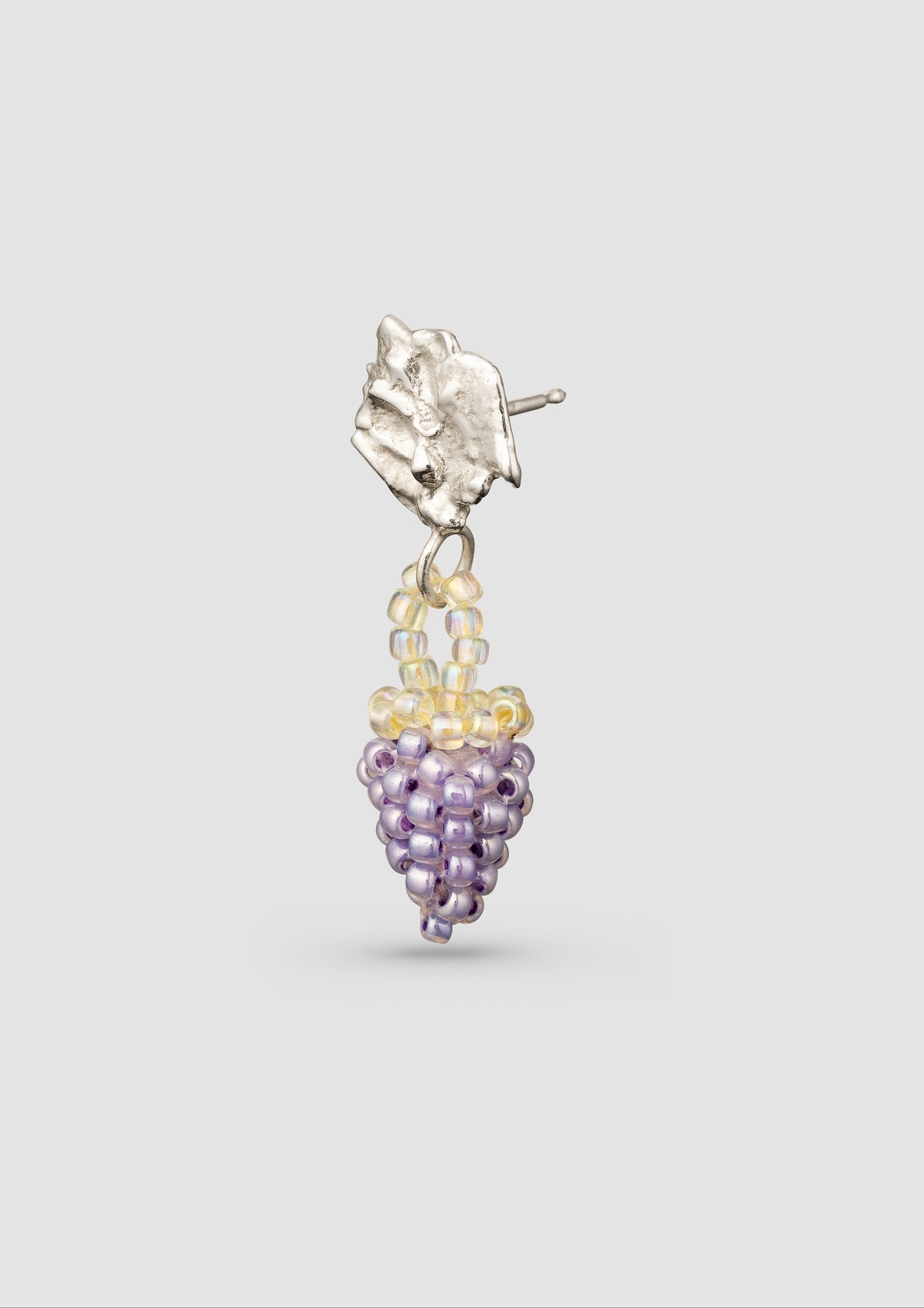 Pale Grape Blob Earring