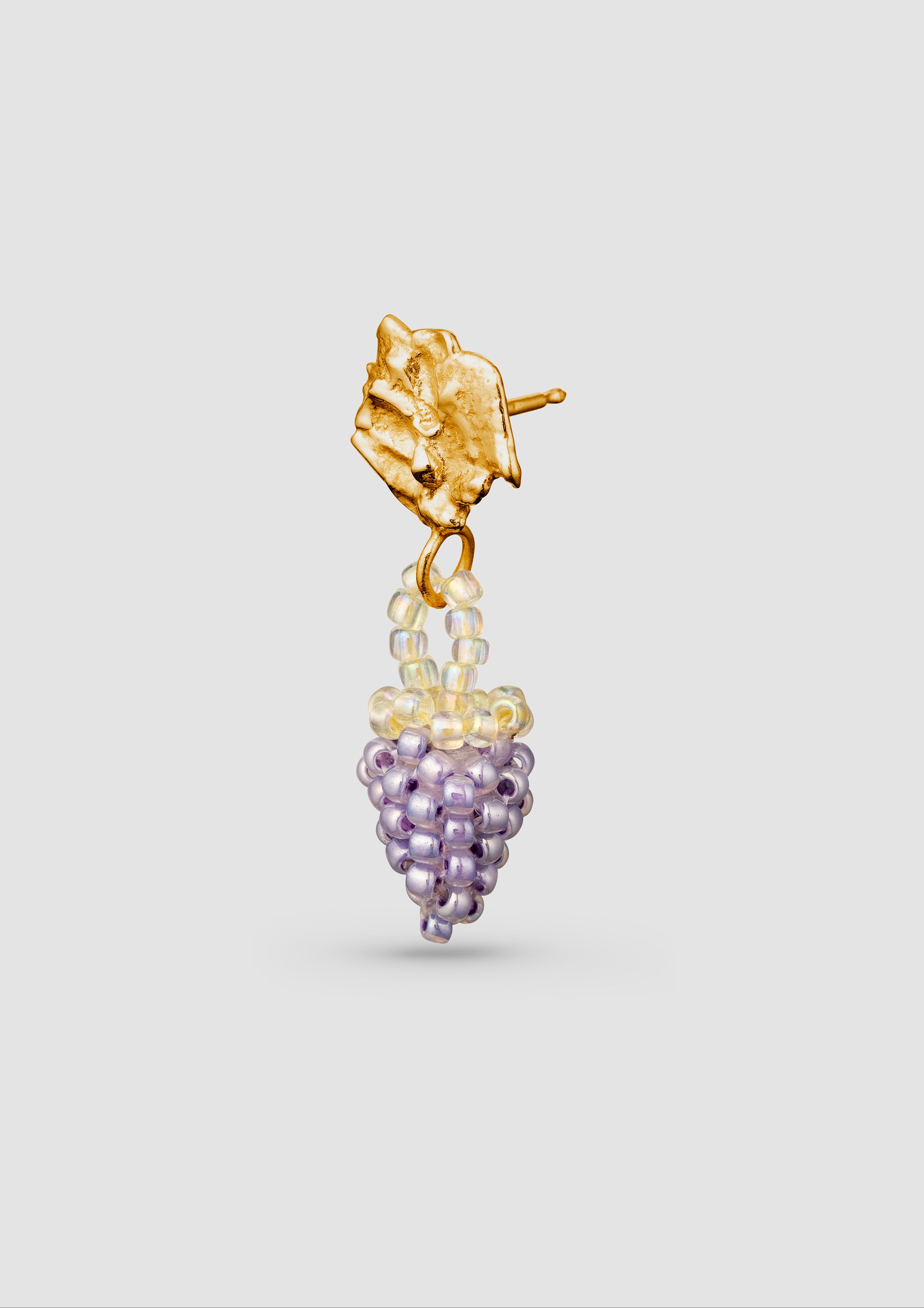 Pale Grape Blob Earring