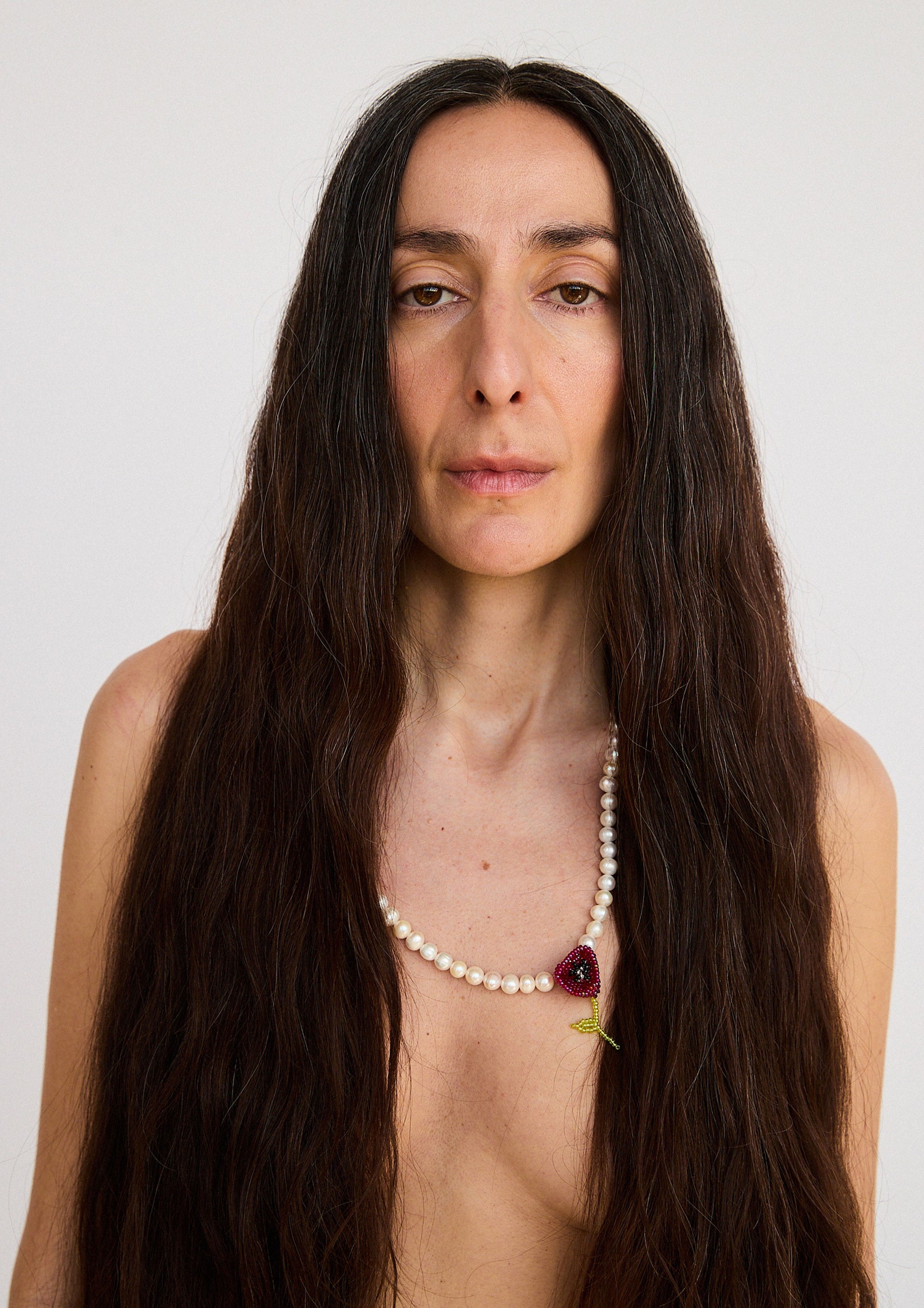 Pearl Poppy Necklace