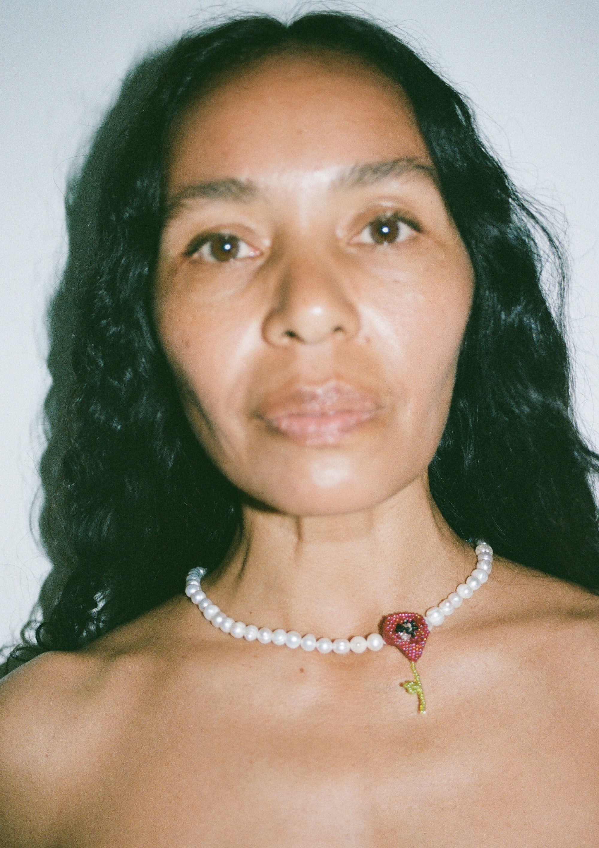 Pearl Poppy Necklace