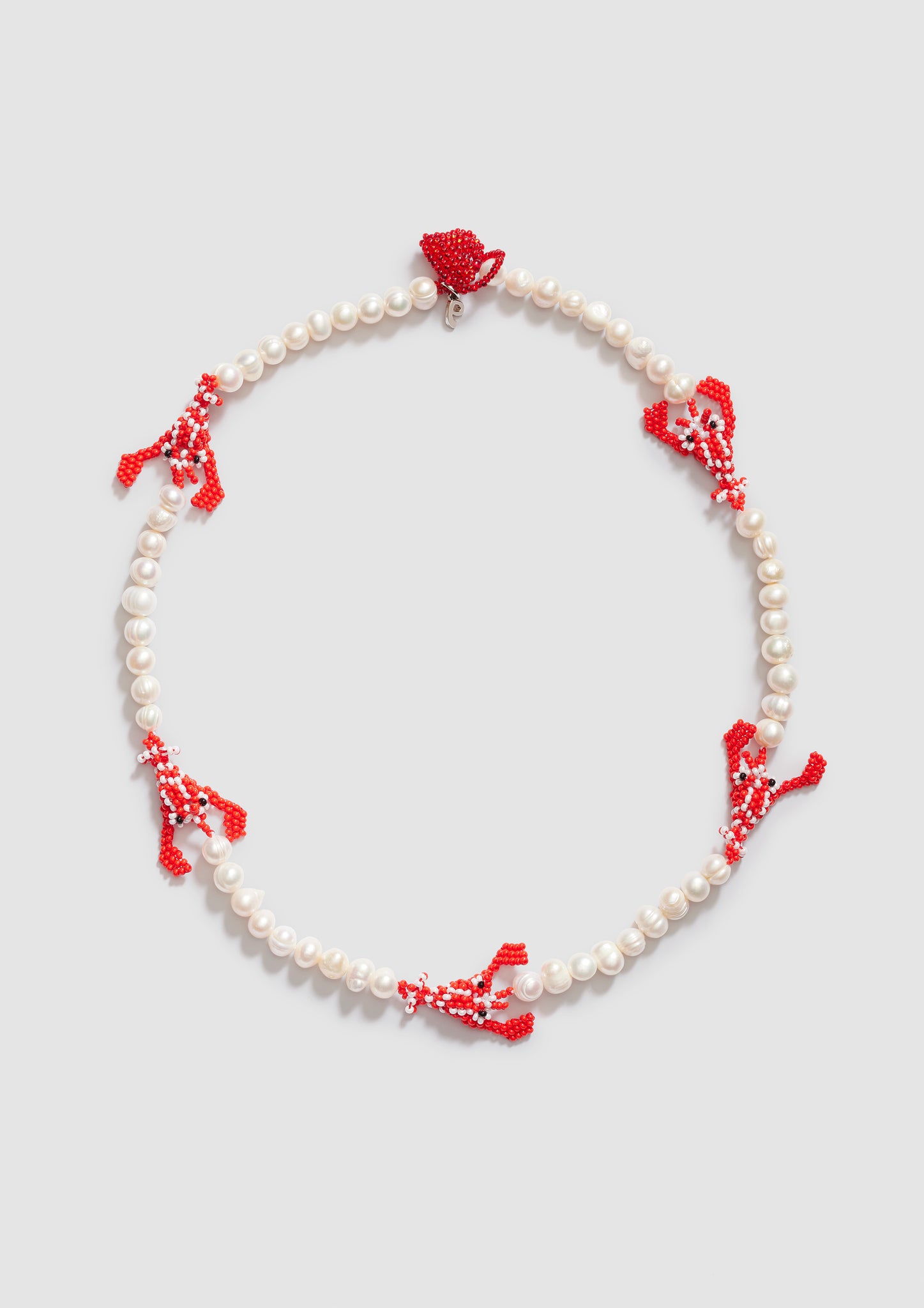 Pearly Lobster Love Necklace