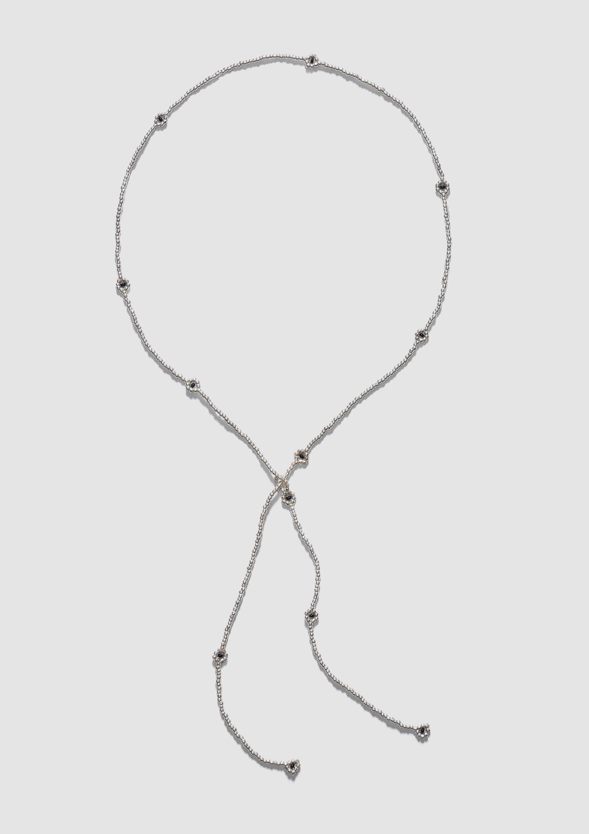 Silver Flor Tie Bolo