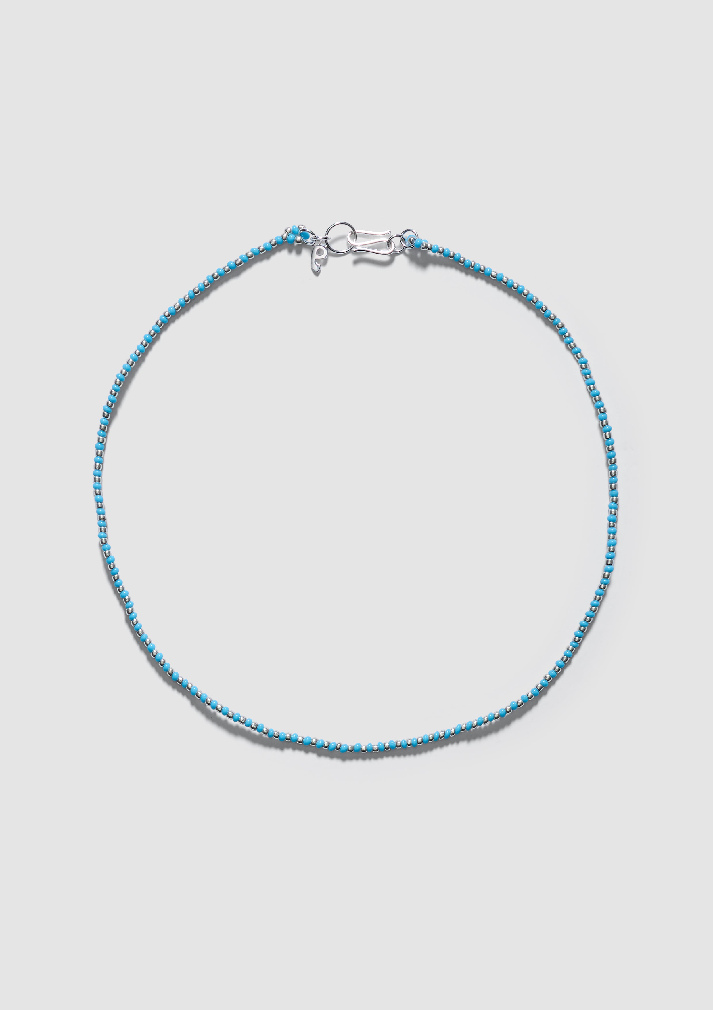 Mini Blue Striped Necklace