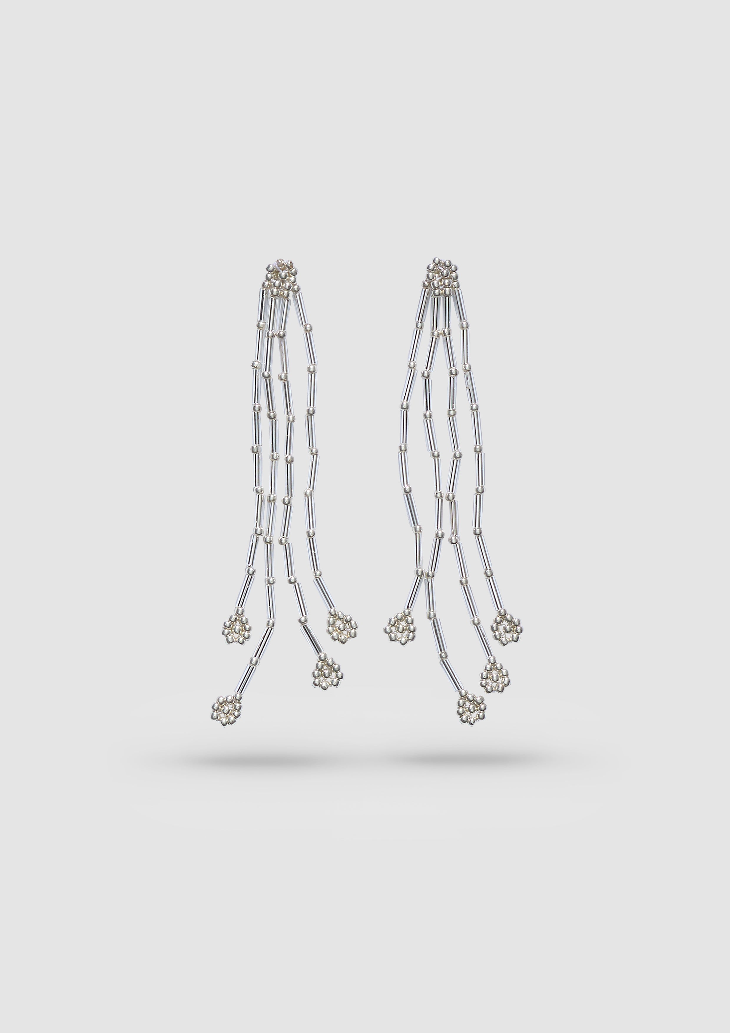 Silver Drop Ear Sticks