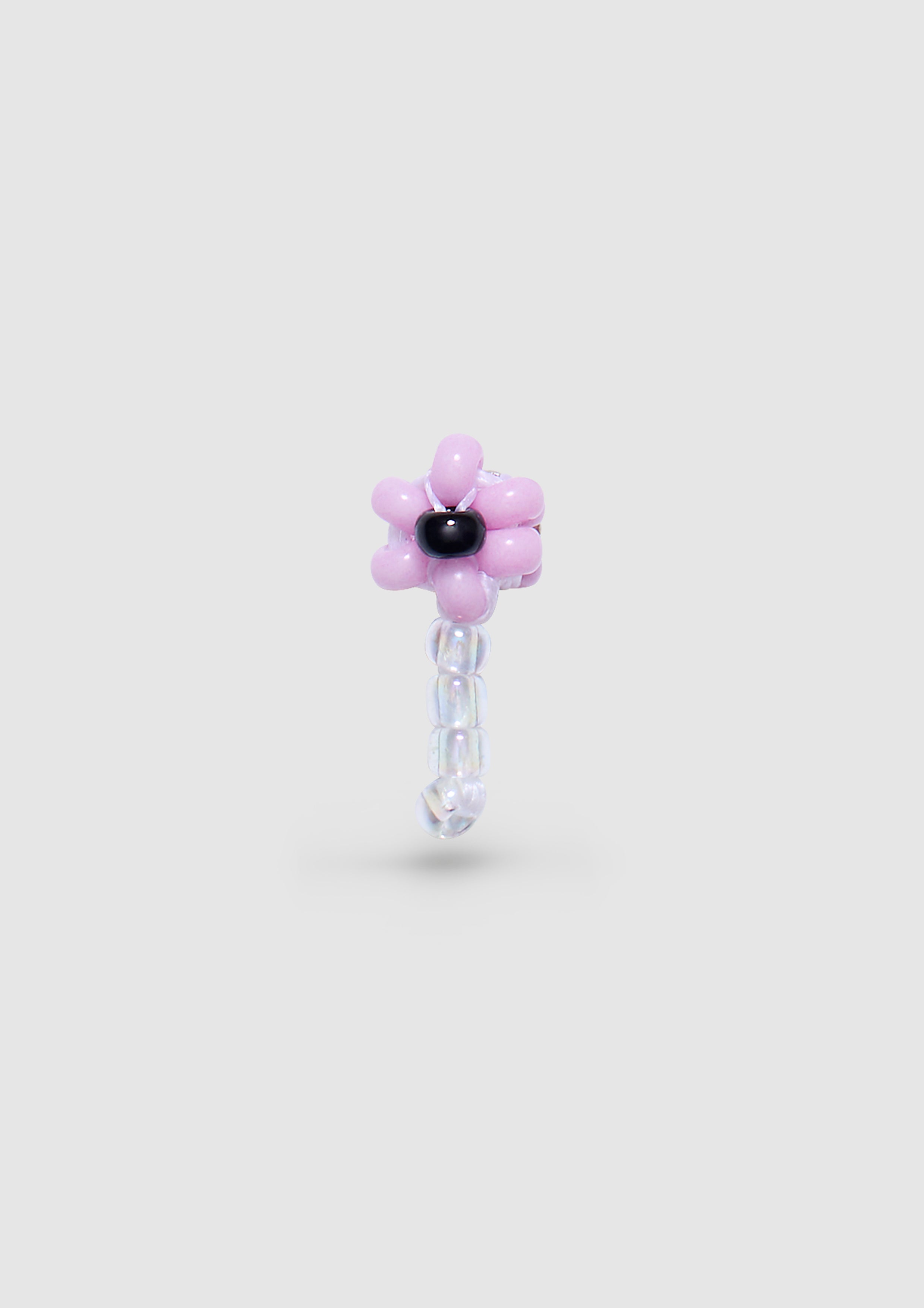 Pink Flower Ear Stick