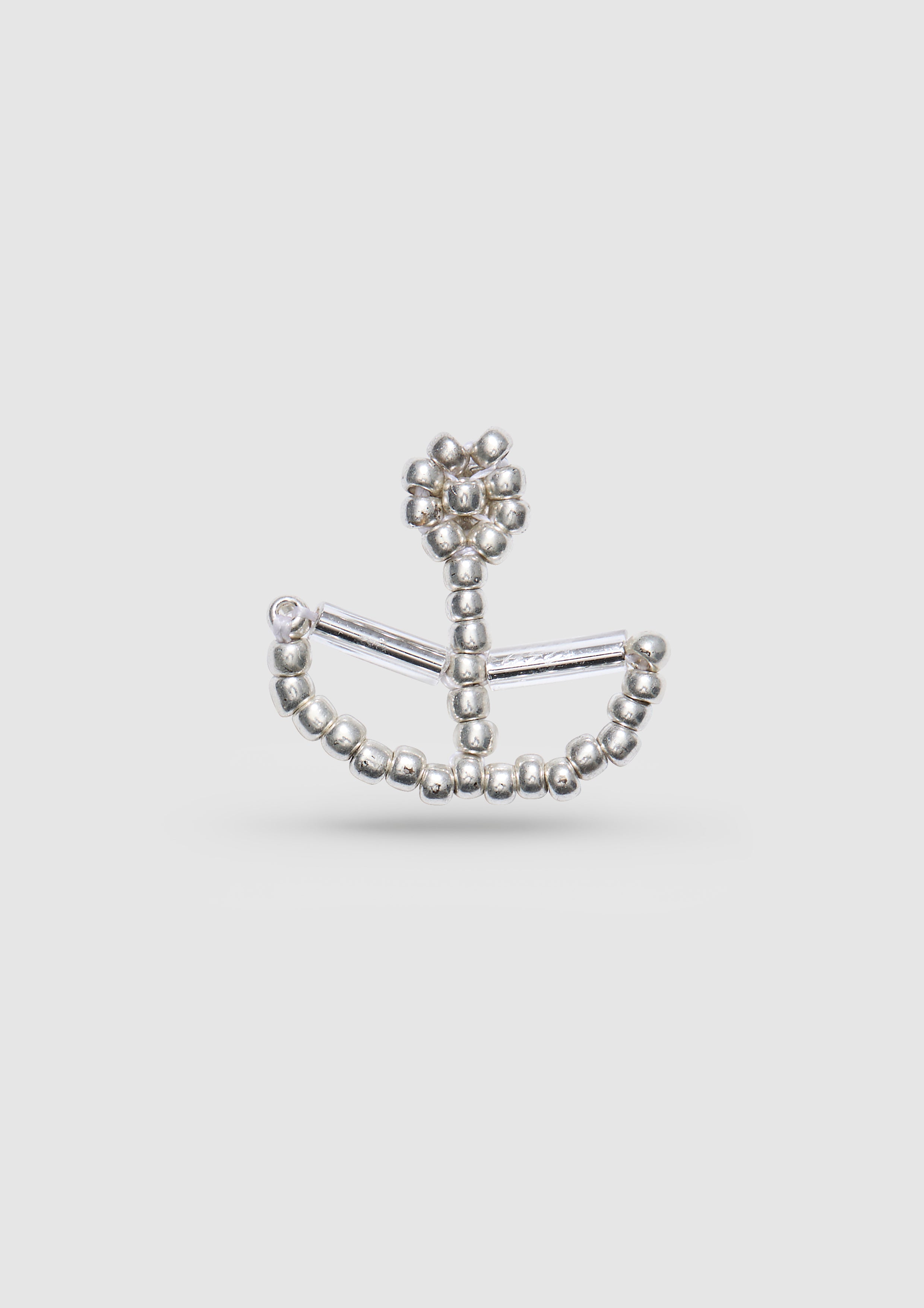 Silver Flor Anchor Ear Stick