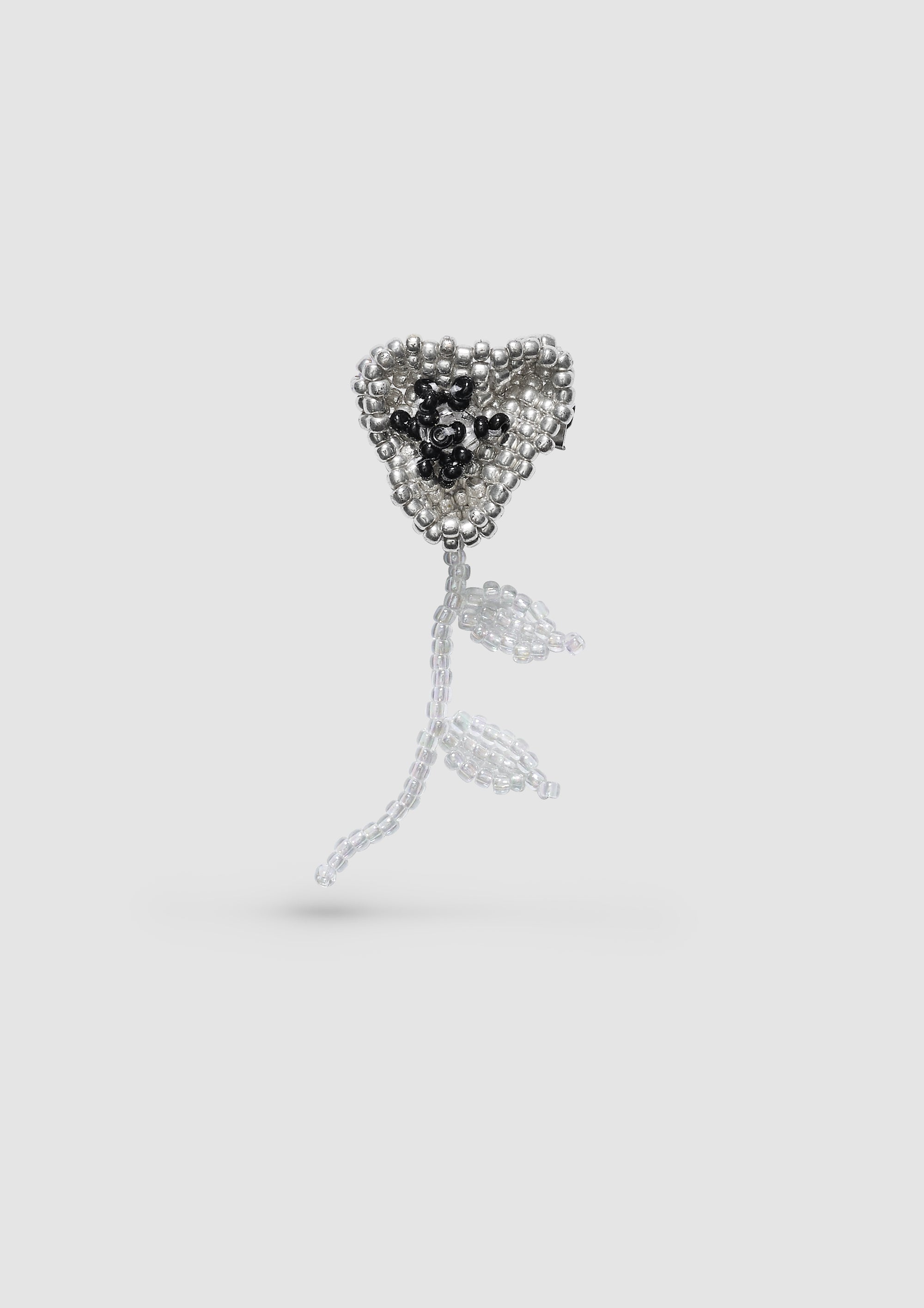 Silver Poppy Brooch