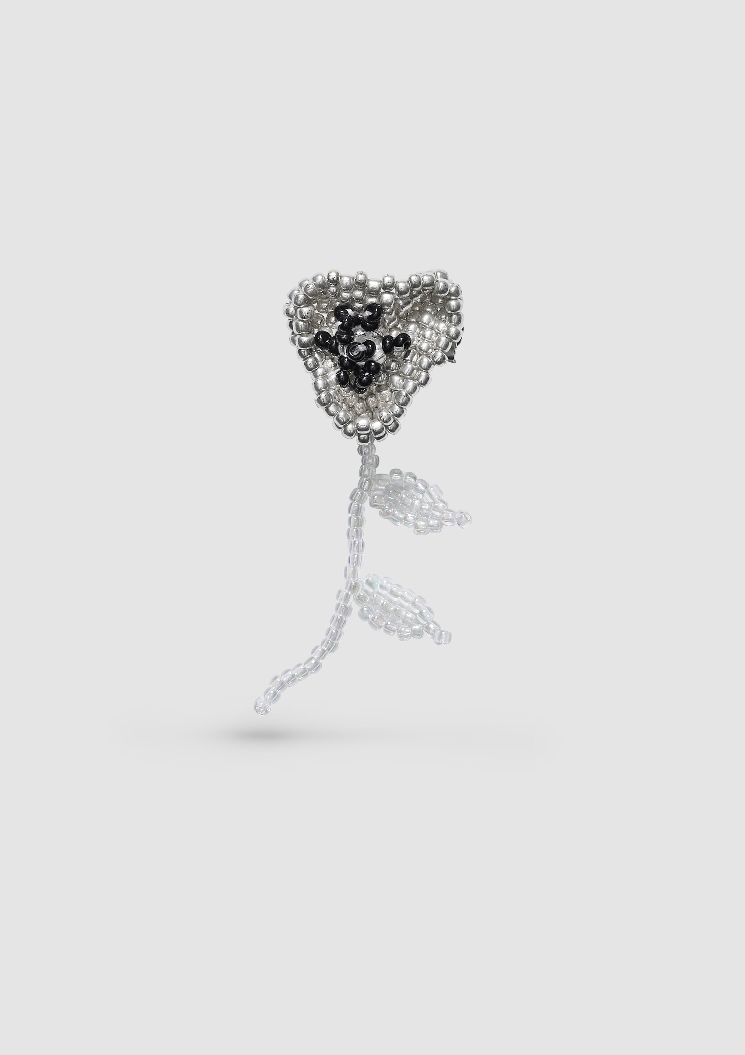 Silver Poppy Brooch