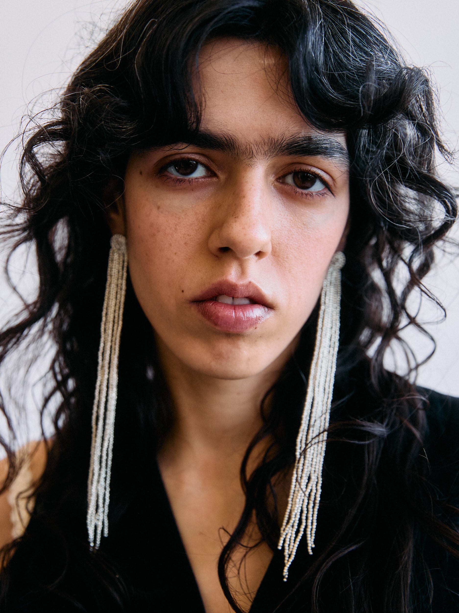 Silver Mega Tassel Ear Sticks