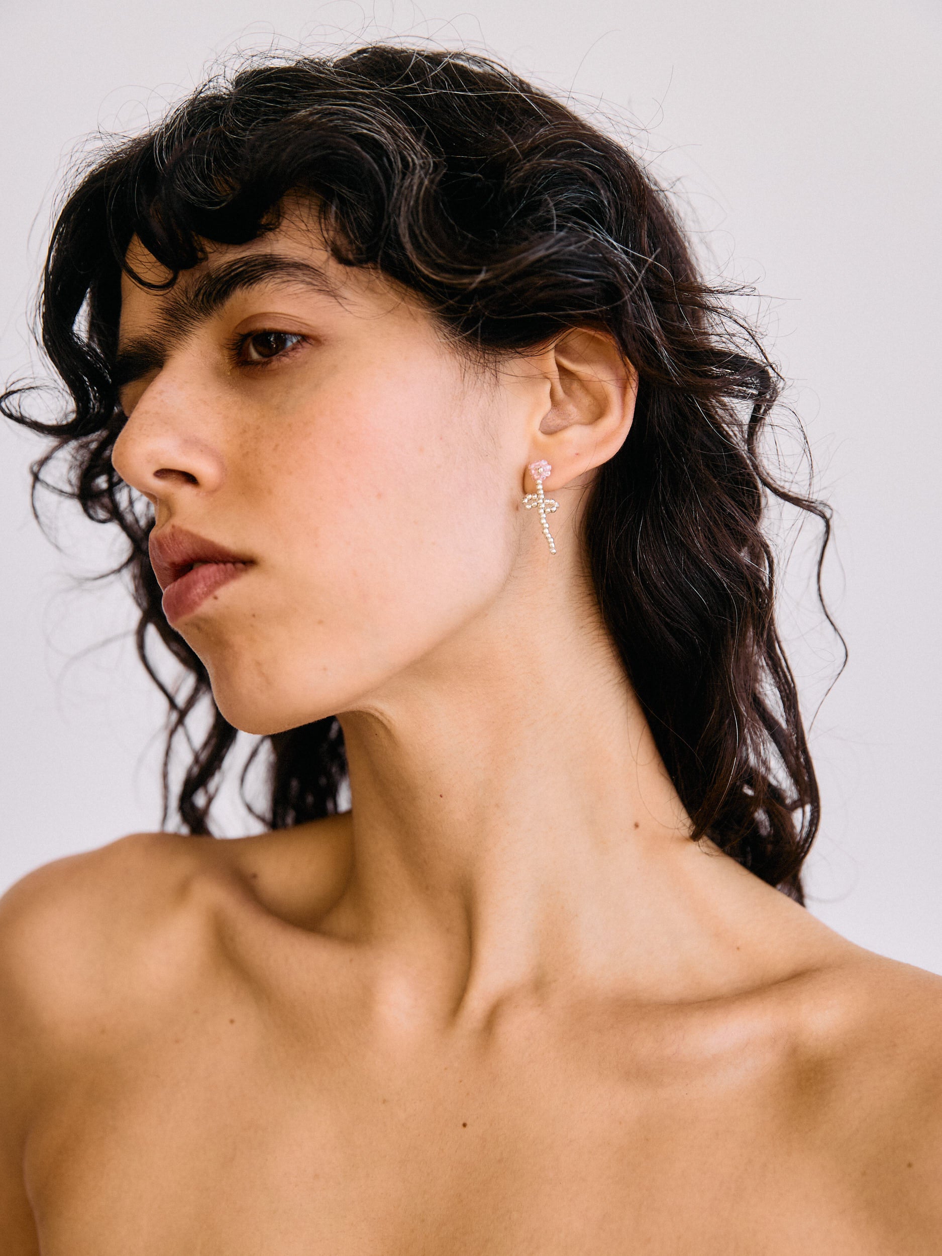 Pink Bloom Ear Stick
