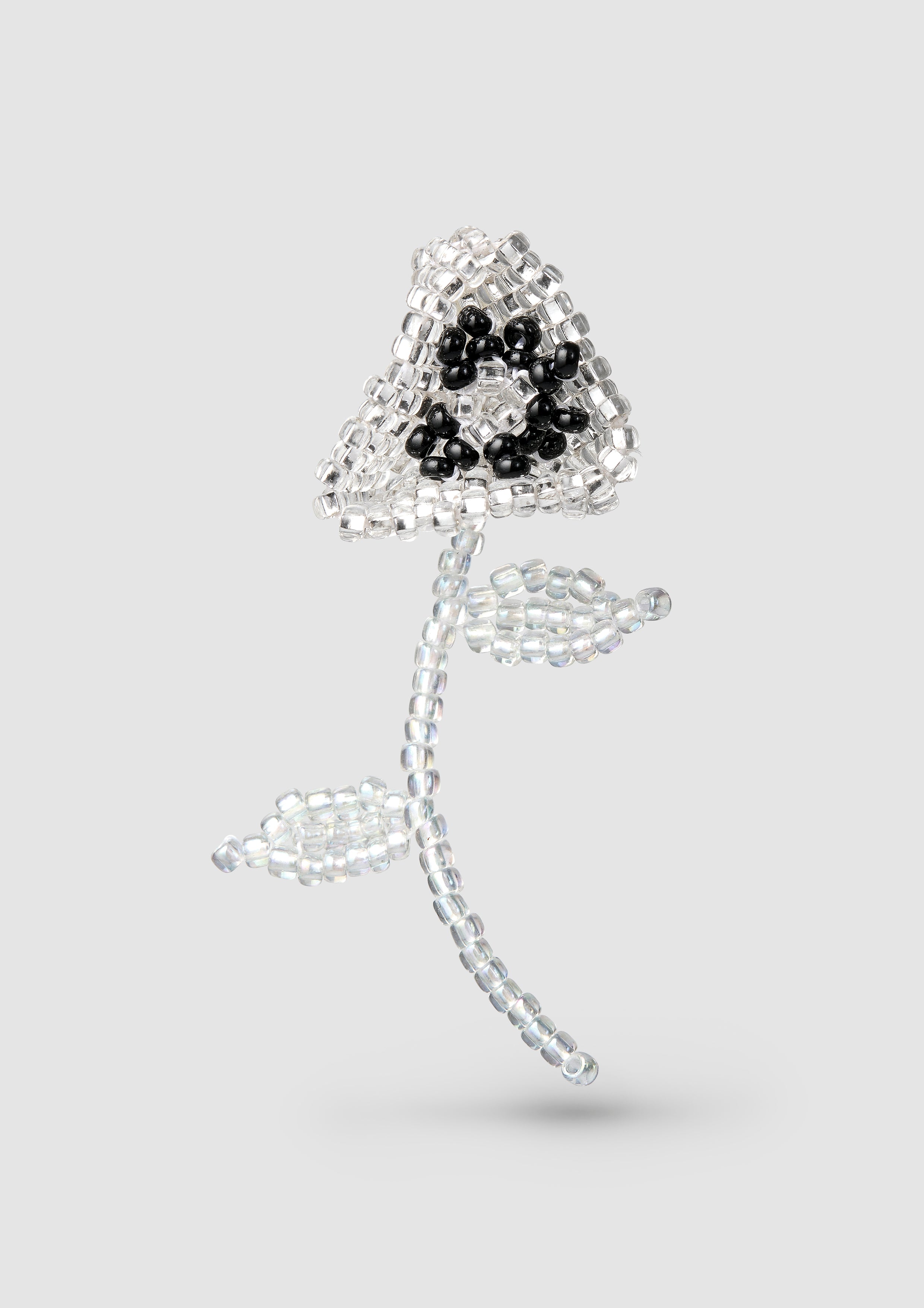 Silver Poppy Ear Stick