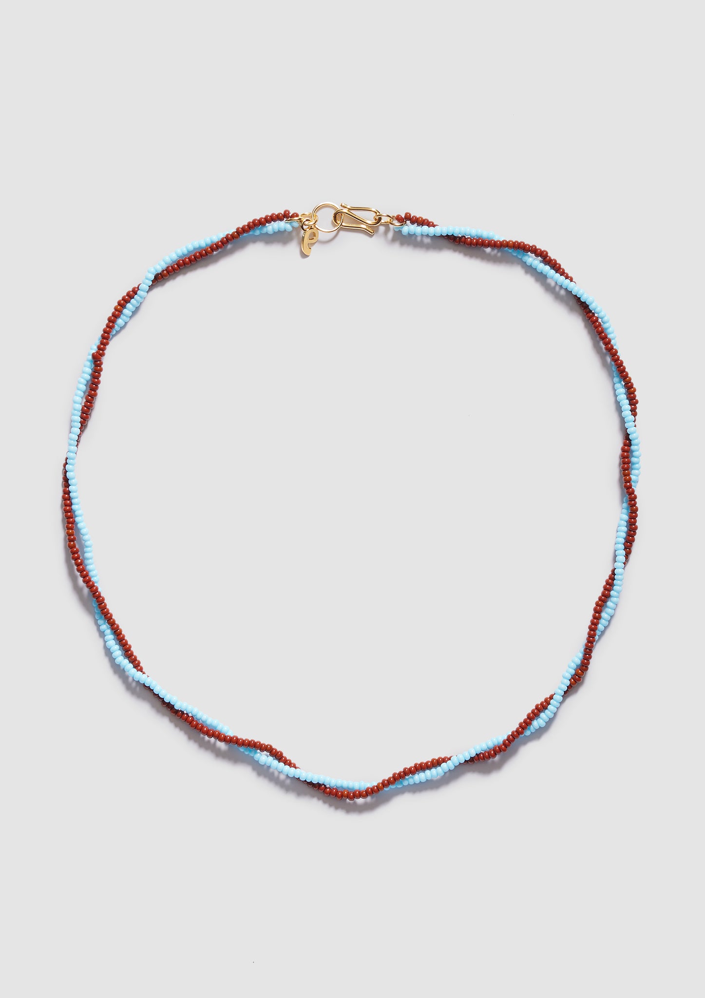 Twister Blue Brown Necklace