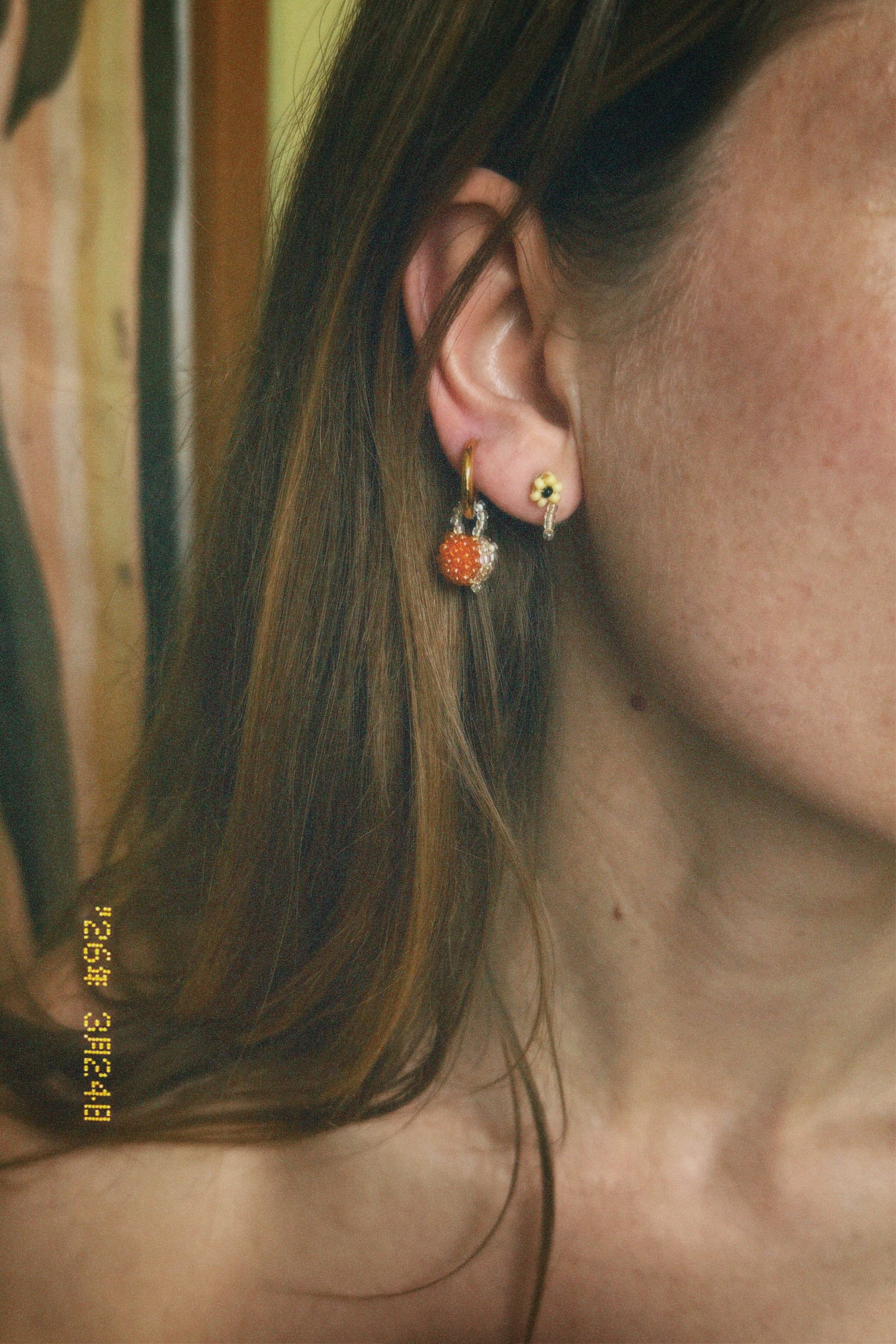 Yellow Flower Ear Stick