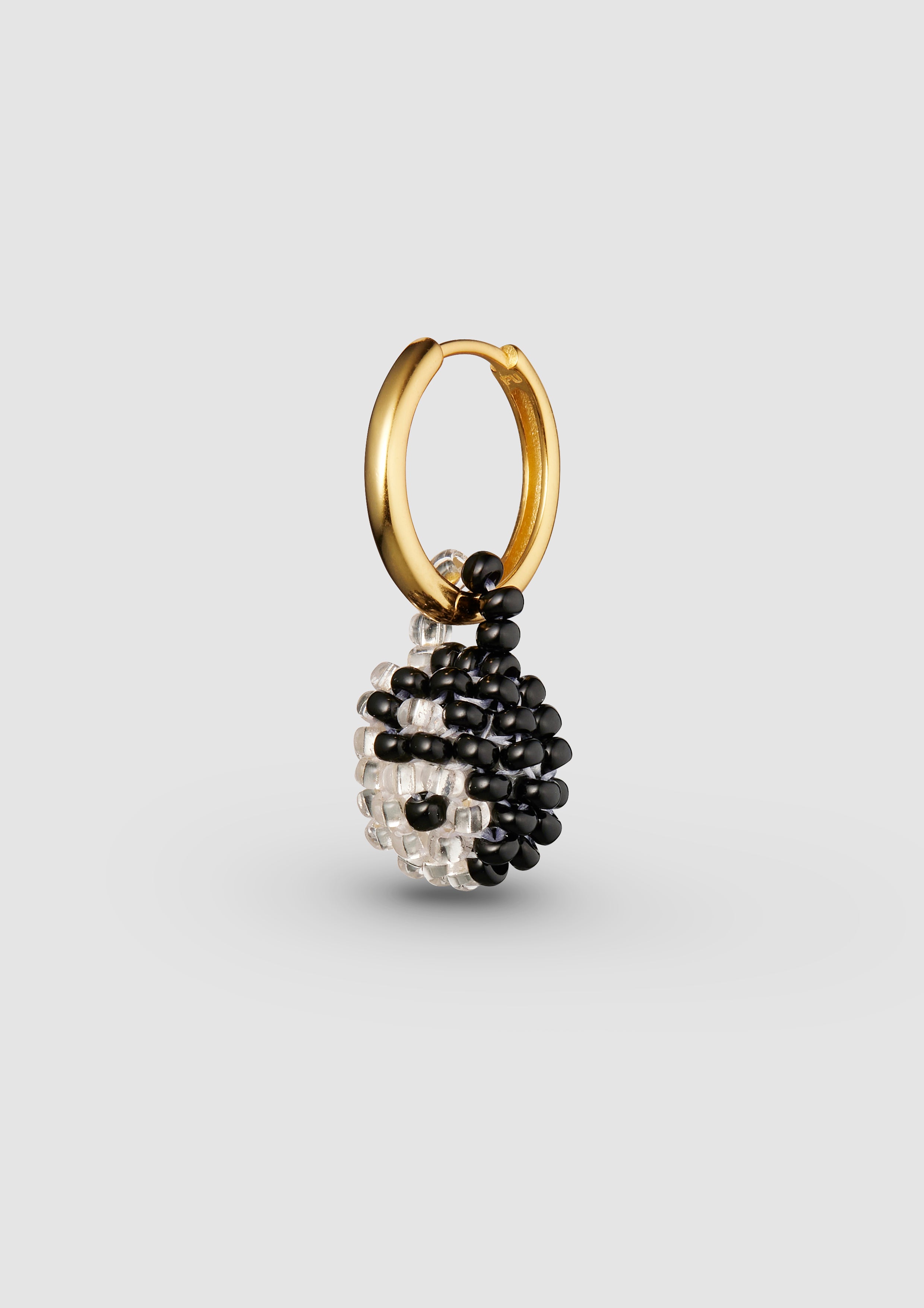 Black Silver Yin Yang Earring