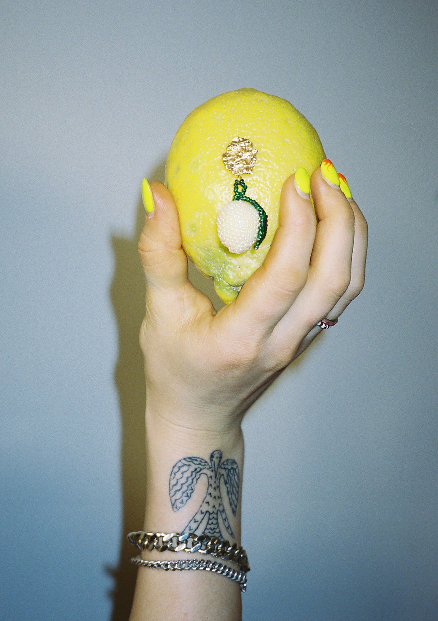 Big Lemon Blob Earring